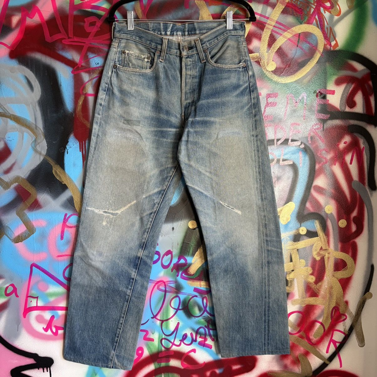 Levi's Vintage Clothing Levi’s LVC Light Blue Big E Repaired Jeans Size 30 Size US 30 / EU 46 - 1 Thumbnail