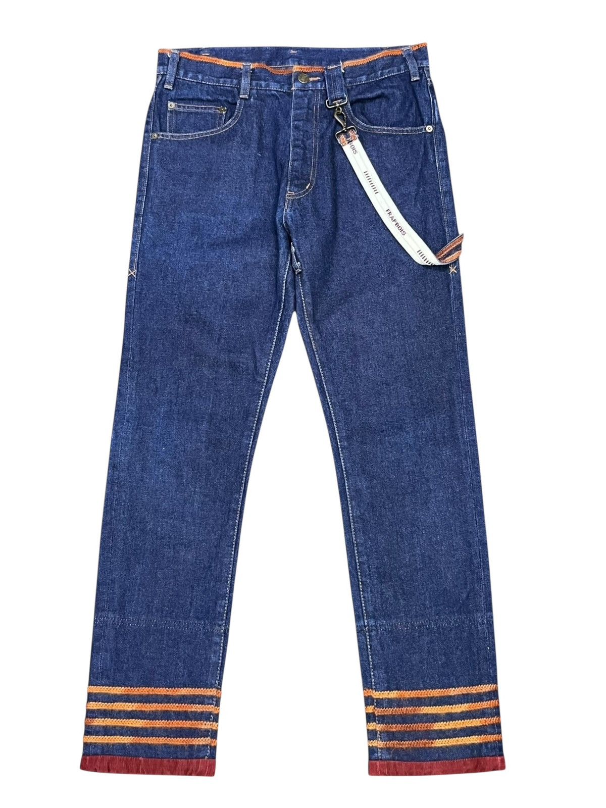 Frapbois Frapbois Harajuku Suspender Jeans Y2K Street Grail Rare Size US 29 - 2 Thumbnail