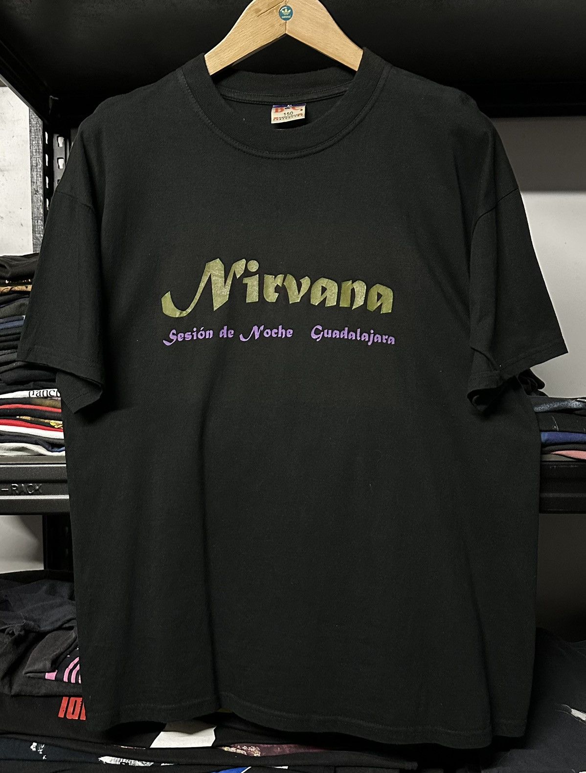 Vintage 90s Nirvana Sesion De Noche Europe Faded Tee
