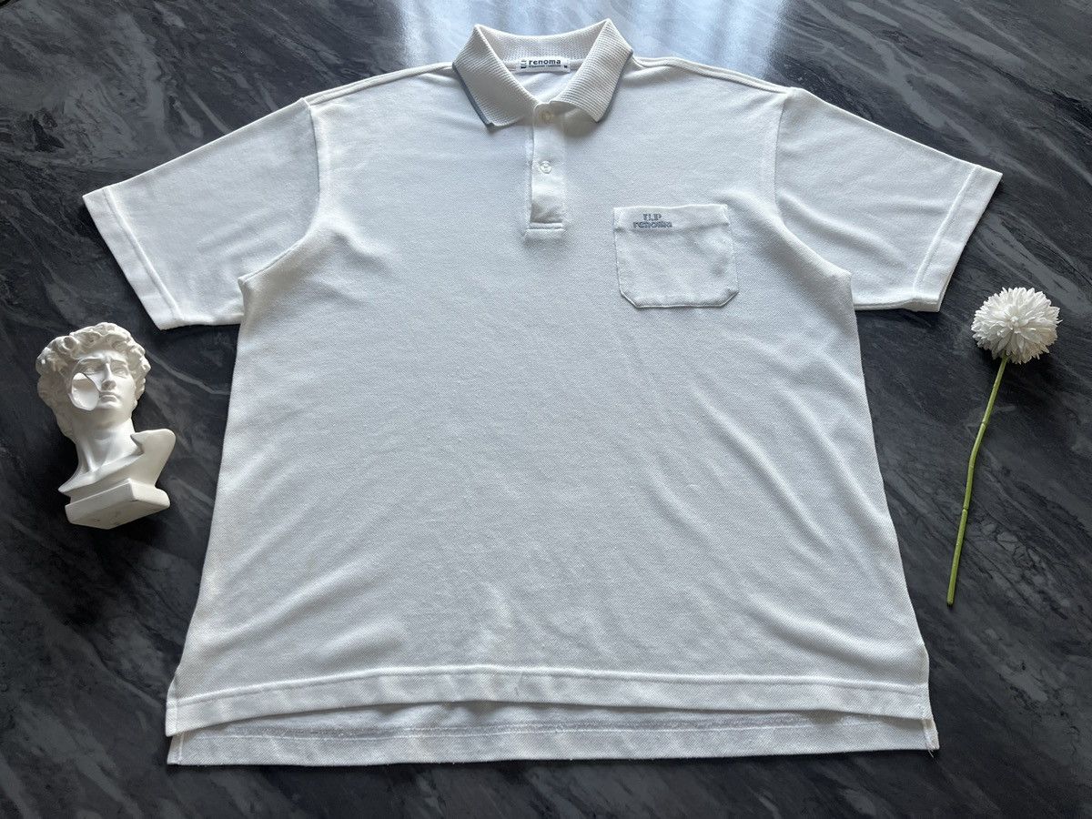 Renoma Renoma : U.P White Thin Polo Fabric Size US M / EU 48-50 / 2 - 2 Thumbnail
