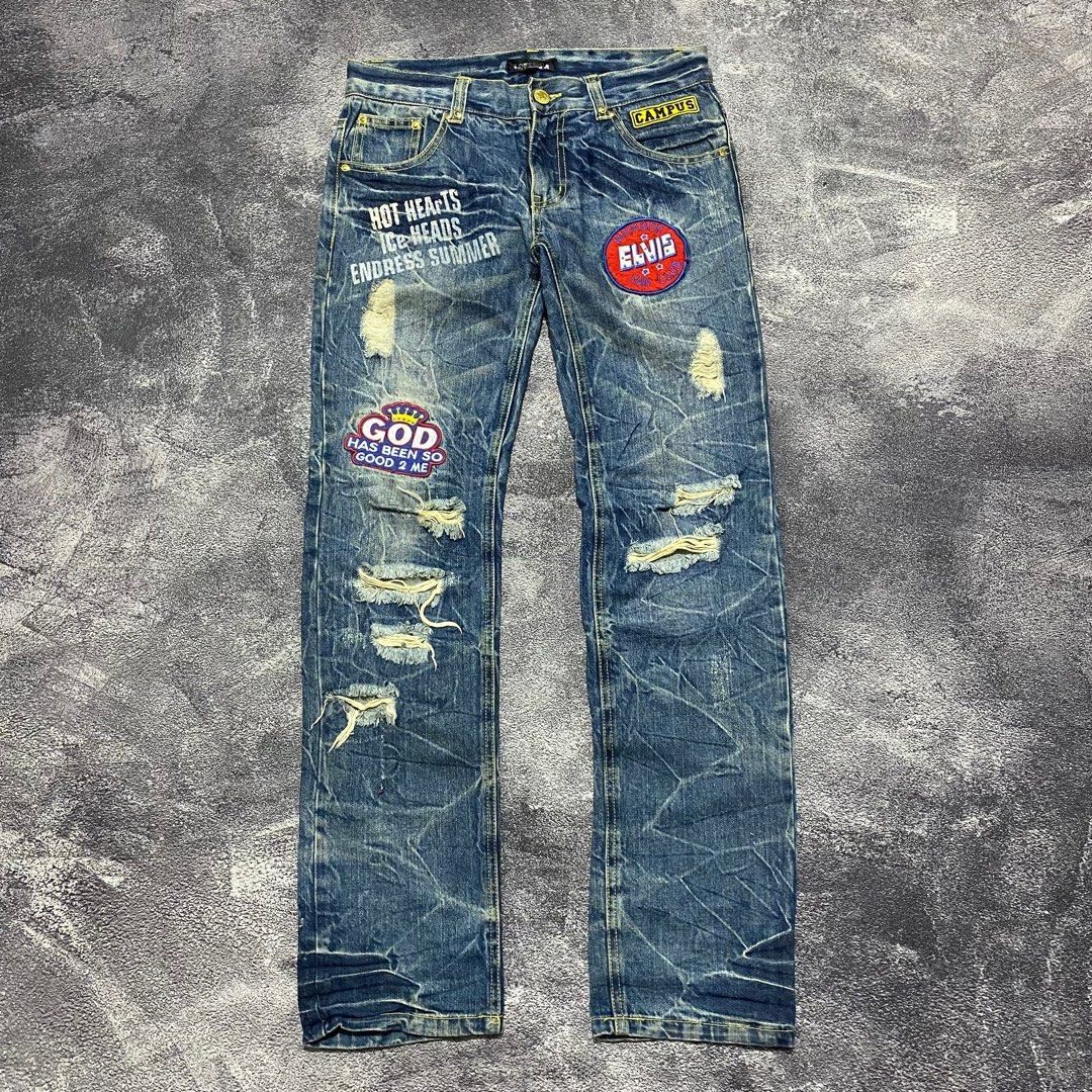 Beauty Beast lowbox distressed denim fading Size US 33 - 2 Thumbnail