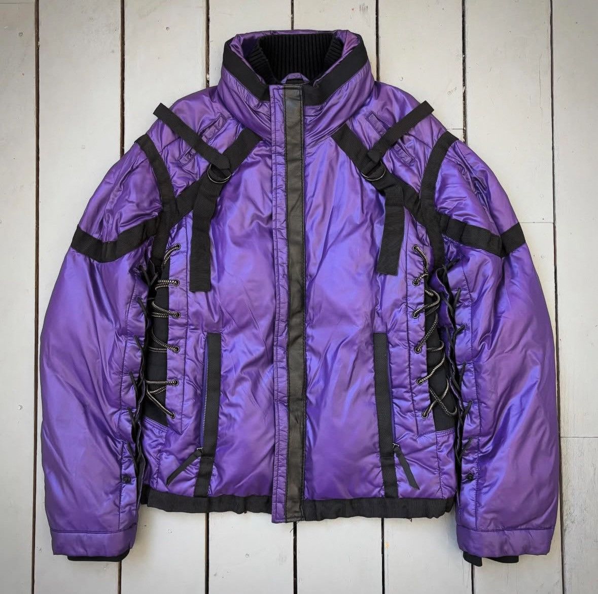 Marithe + Francois Girbaud Parachute Bondage Down Jacket Size US L / EU 52-54 / 3 - 1 Thumbnail