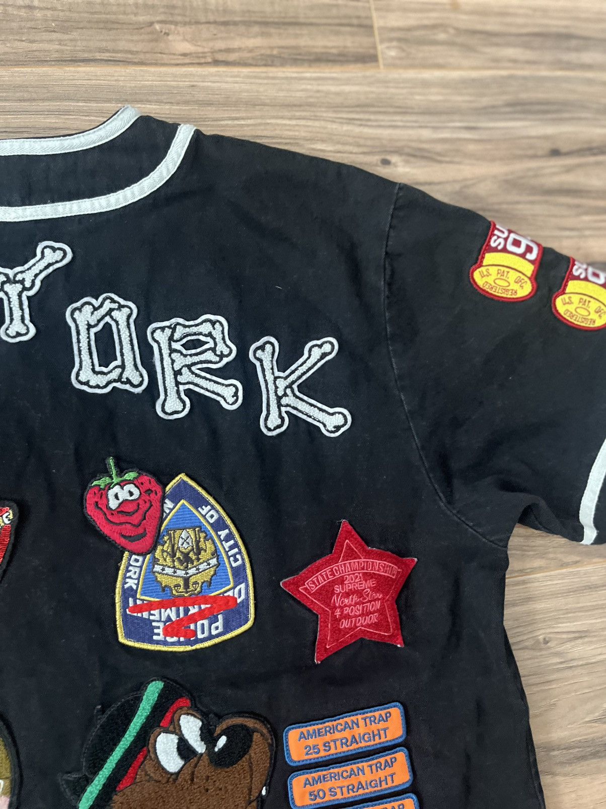 Supreme Supreme Patches Denim Baseball Jersey Size US L / EU 52-54 / 3 - 5 Thumbnail