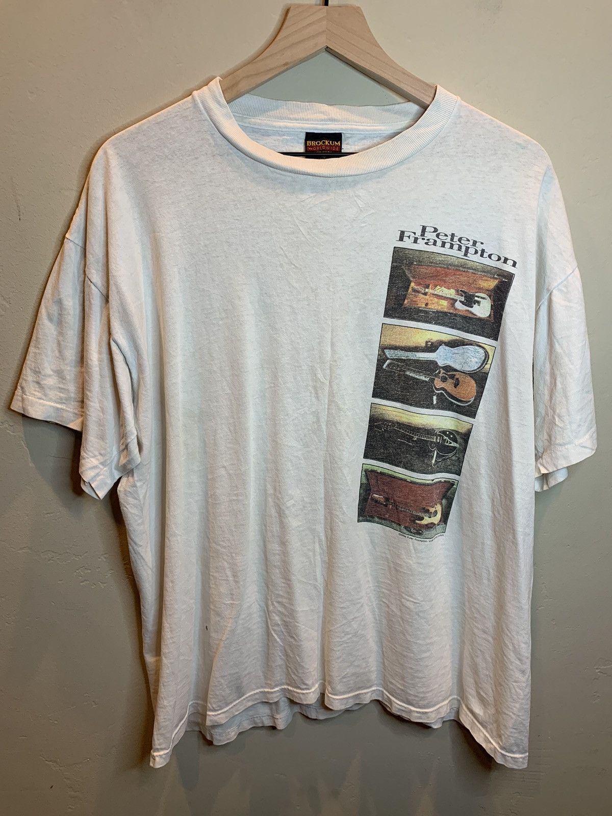 image of Vintage 1994 Peter Frampton World Tour Brockum Shirt in White, Men's (Size XL)