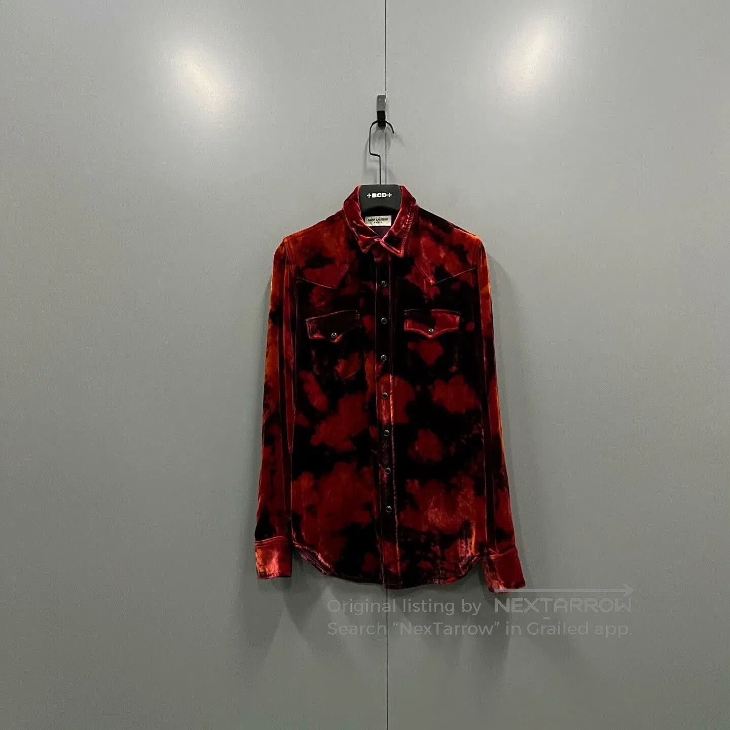 Saint Laurent Paris Saint Laurent Tie-Dye Velvet Shirt. Size US M / EU 48-50 / 2 - 1 Thumbnail