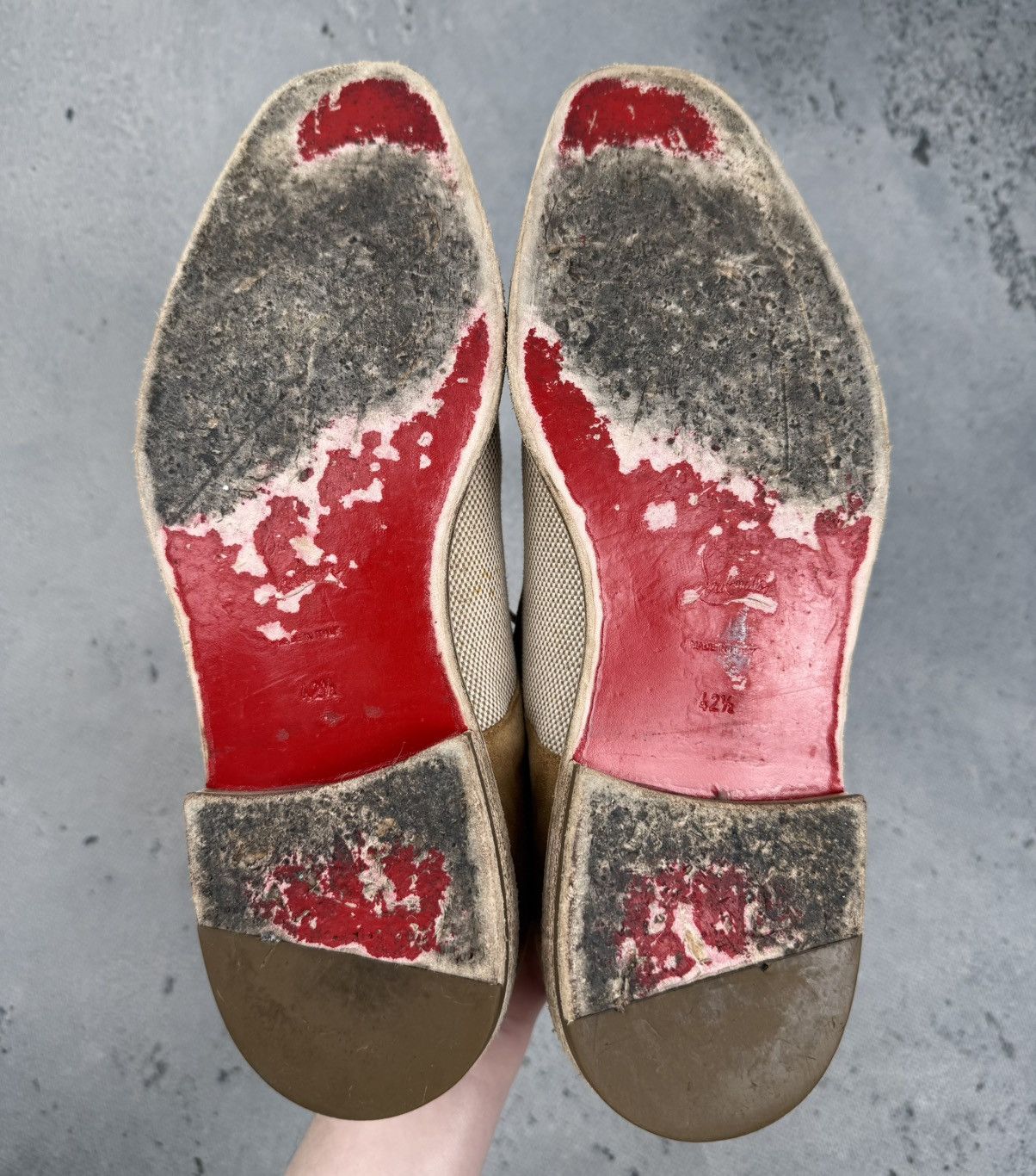 Christian Louboutin Christian Louboutin Greggo Two Tone Suede Canvas Oxford Shoe Size US 9.5 / EU 42-43 - 8 Thumbnail