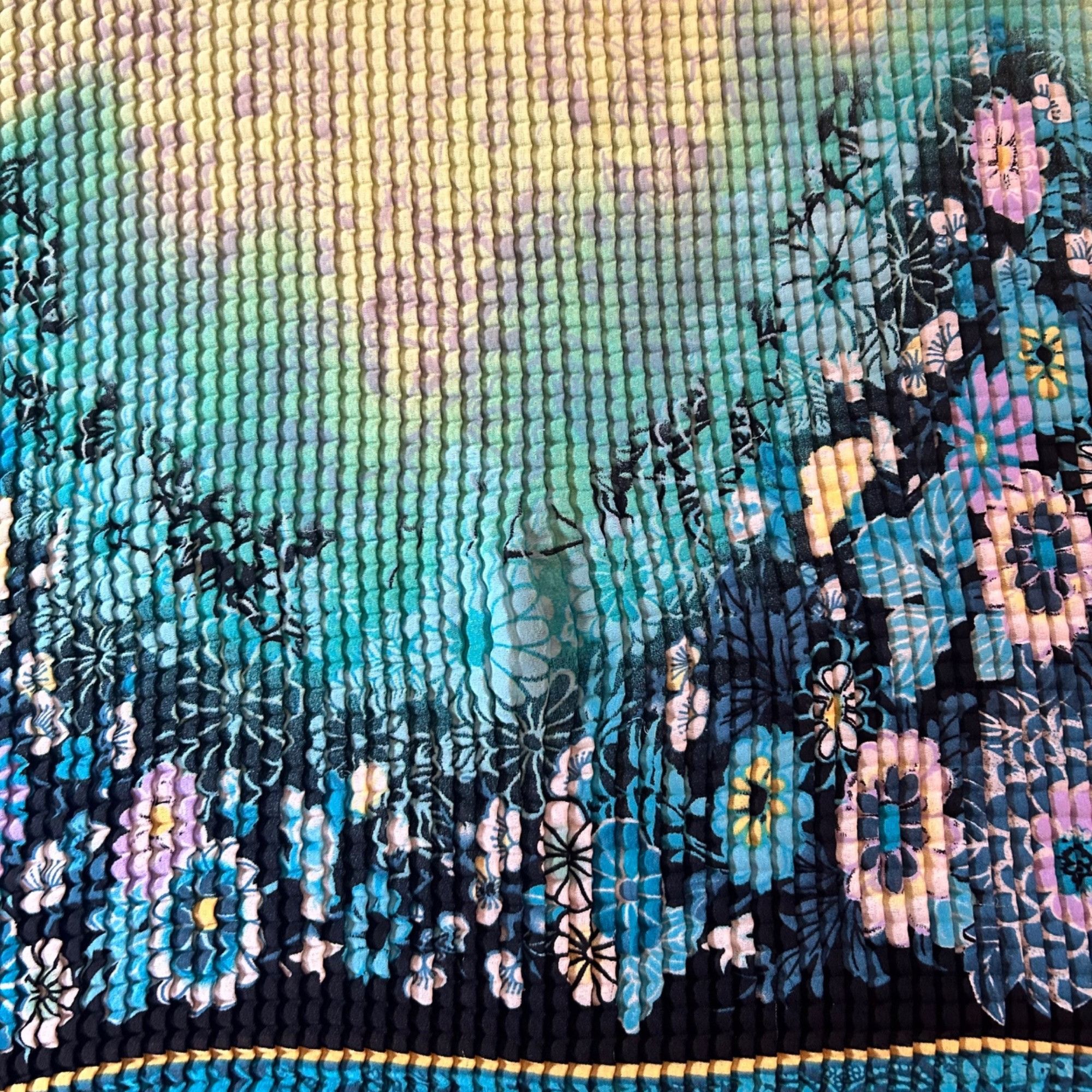 Vintage Vintage Nicola Y2K Vibrant Floral Crinkle Scrunch 2X Top Size XXL / US 16-18 / IT 52-54 - 4 Thumbnail