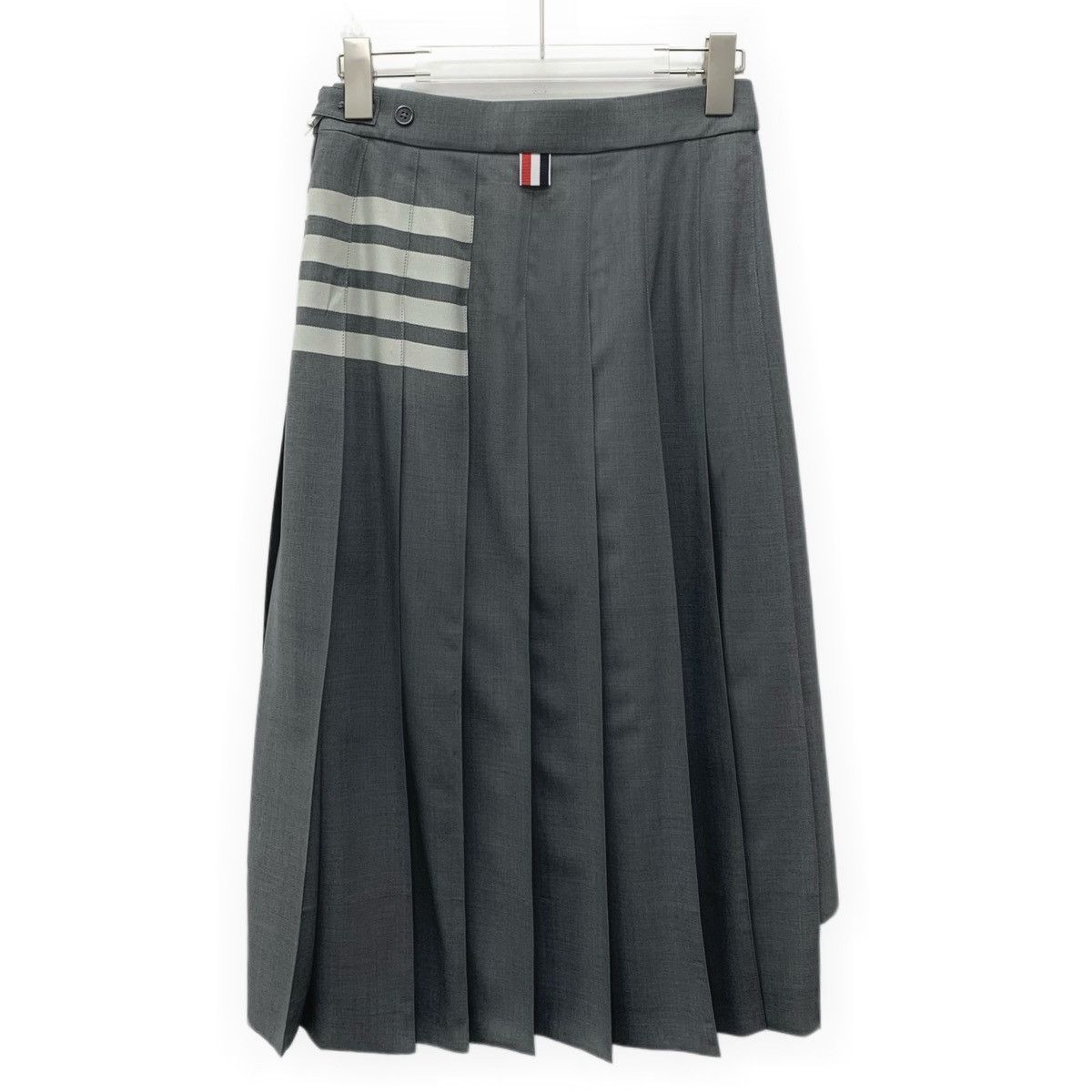 Thom Browne Thom Browne Four-Bar Wool Casual Pleated Long Skirt K26WX Size 26" / US 2 / IT 38 - 2 Thumbnail