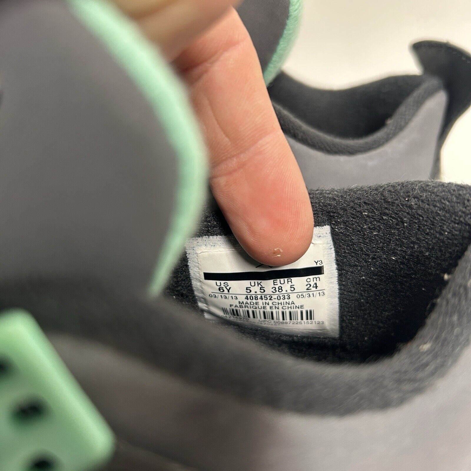 Jordan Brand Nike Shoes Air Jordan 4 Retro BG “Green Glow” 2024 Size US 7.5 / IT 37.5 - 8 Thumbnail
