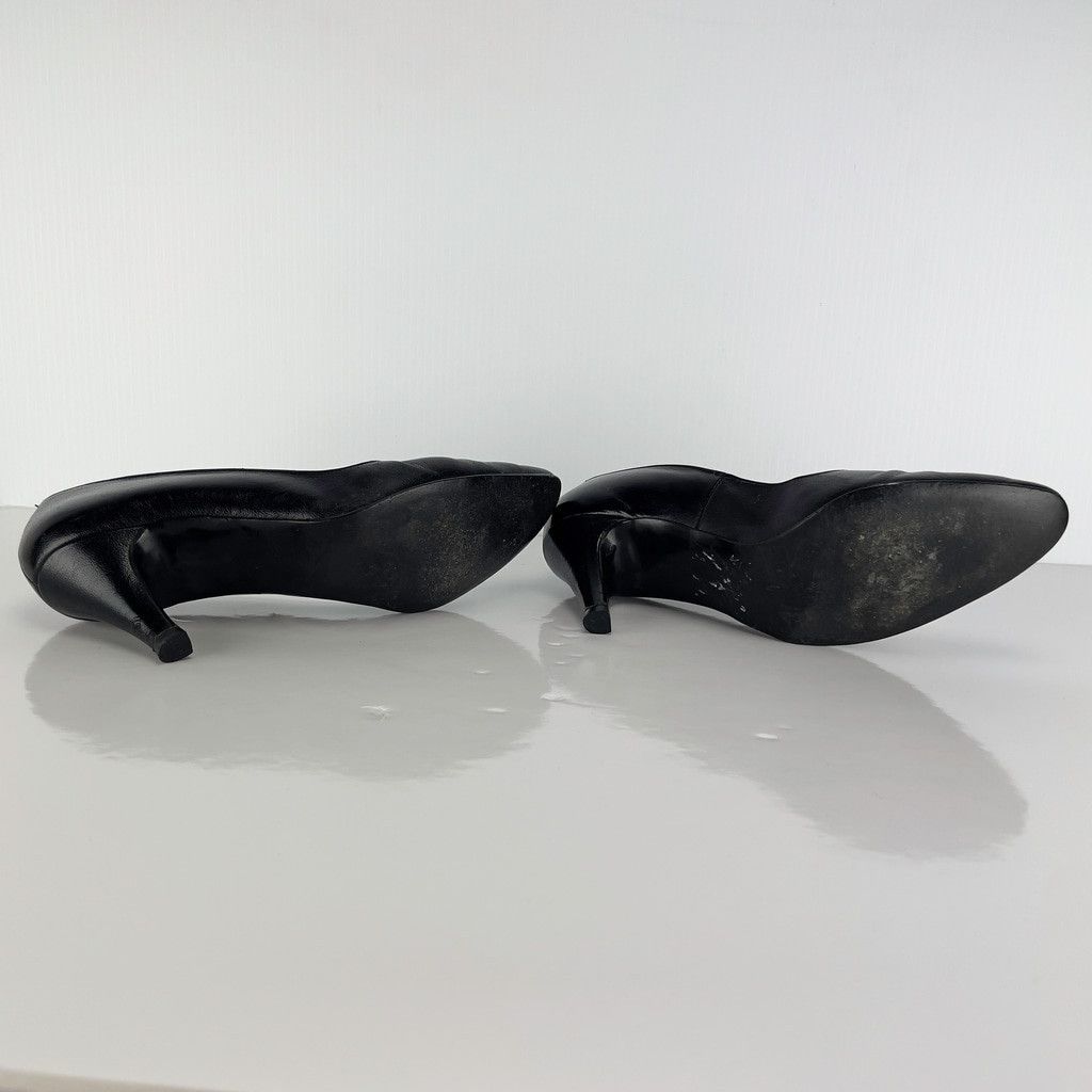 Balmain × Vintage BALMAIN Vintage Leather Pointed toe Heel black Pump 6.5 Size US 6.5 / IT 36.5 - 9 Thumbnail