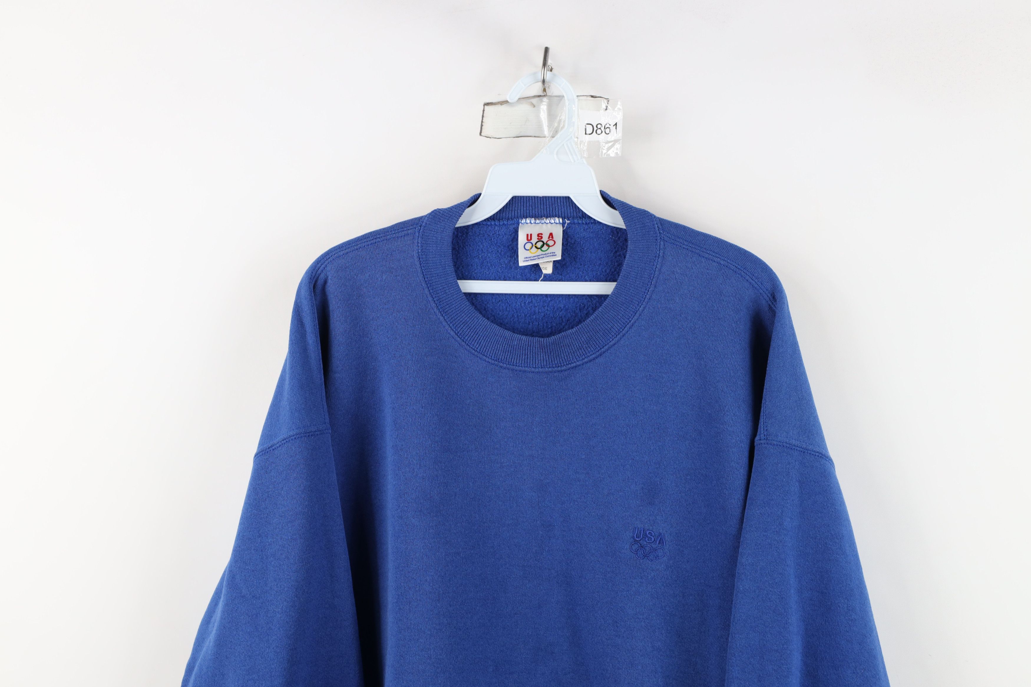 Vintage Vintage 90s USA Olympics Crewneck Sweatshirt Blue USA Size US L / EU 52-54 / 3 - 2 Thumbnail