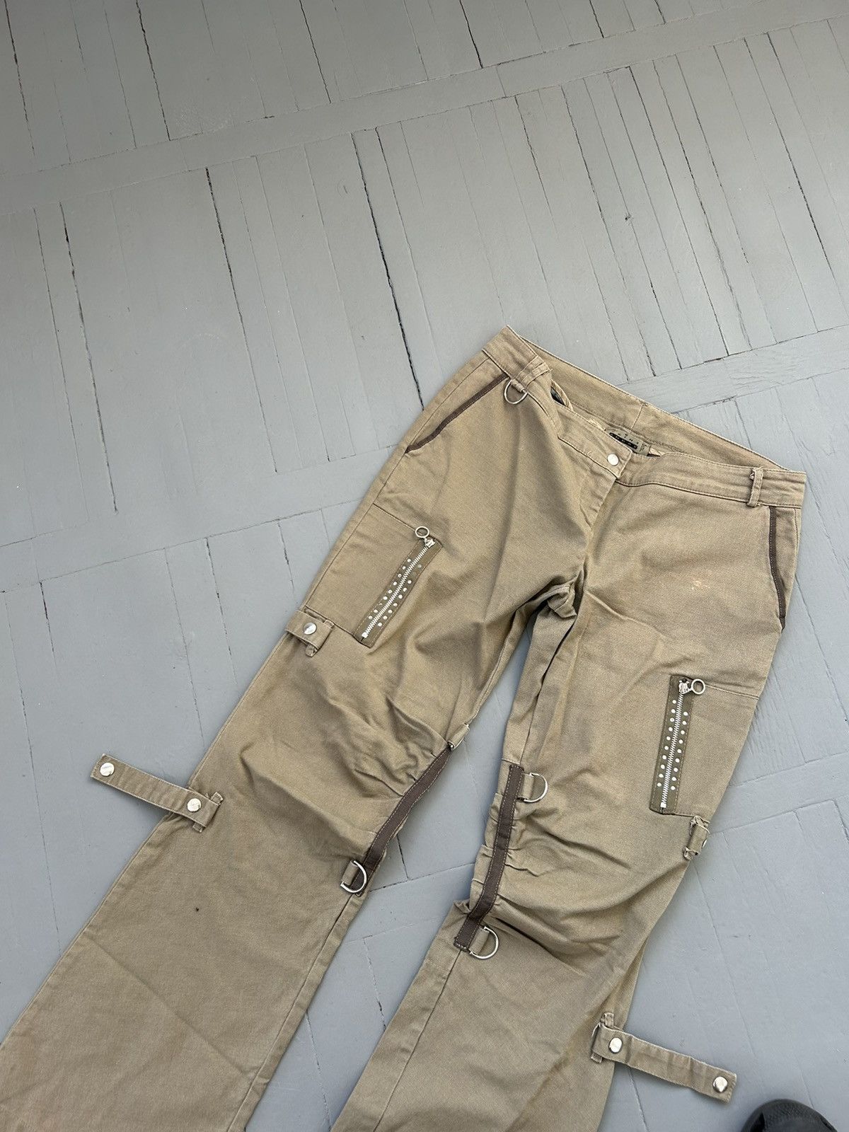 Japanese Brand × Vintage Japanese style multi pocket cargo pants vintage Size 27" / US 4 / IT 40 - 3 Thumbnail