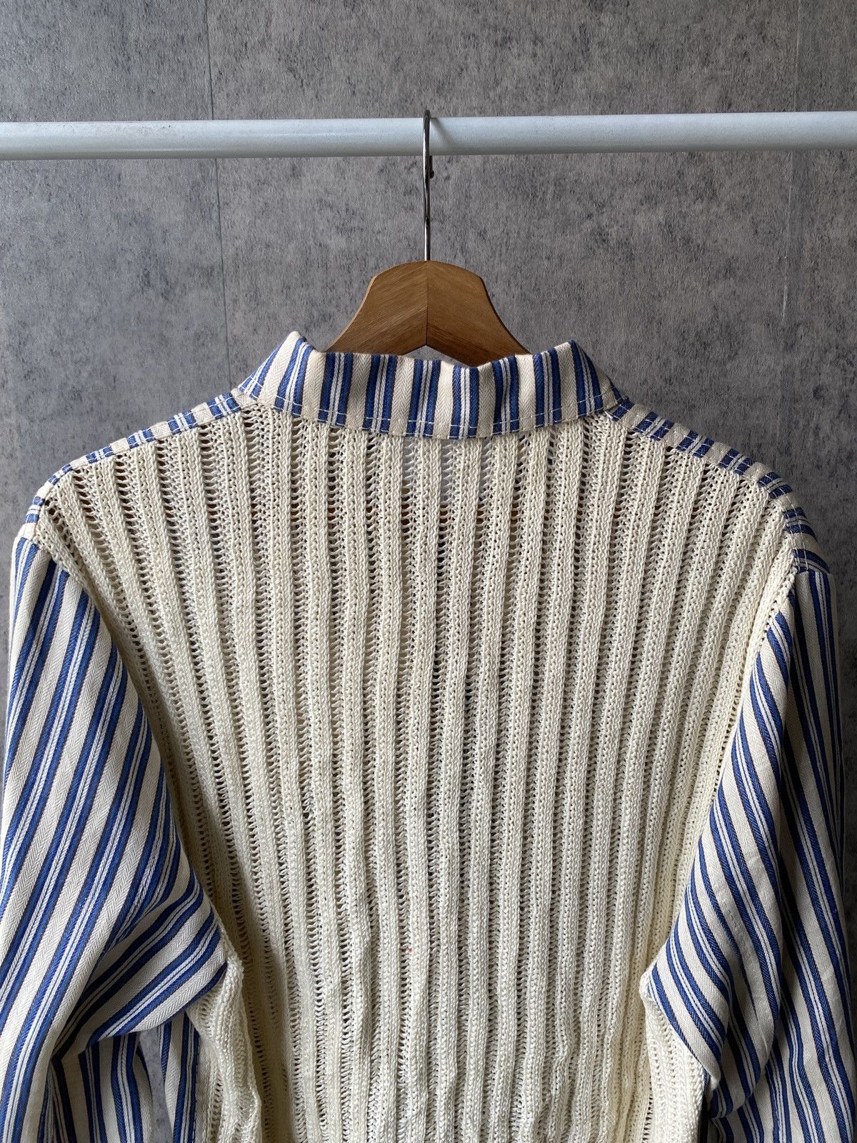 Just Cavalli Roberto Cavalli Hybrid Design Pinstriped Shirt Size US L / EU 52-54 / 3 - 12 Thumbnail