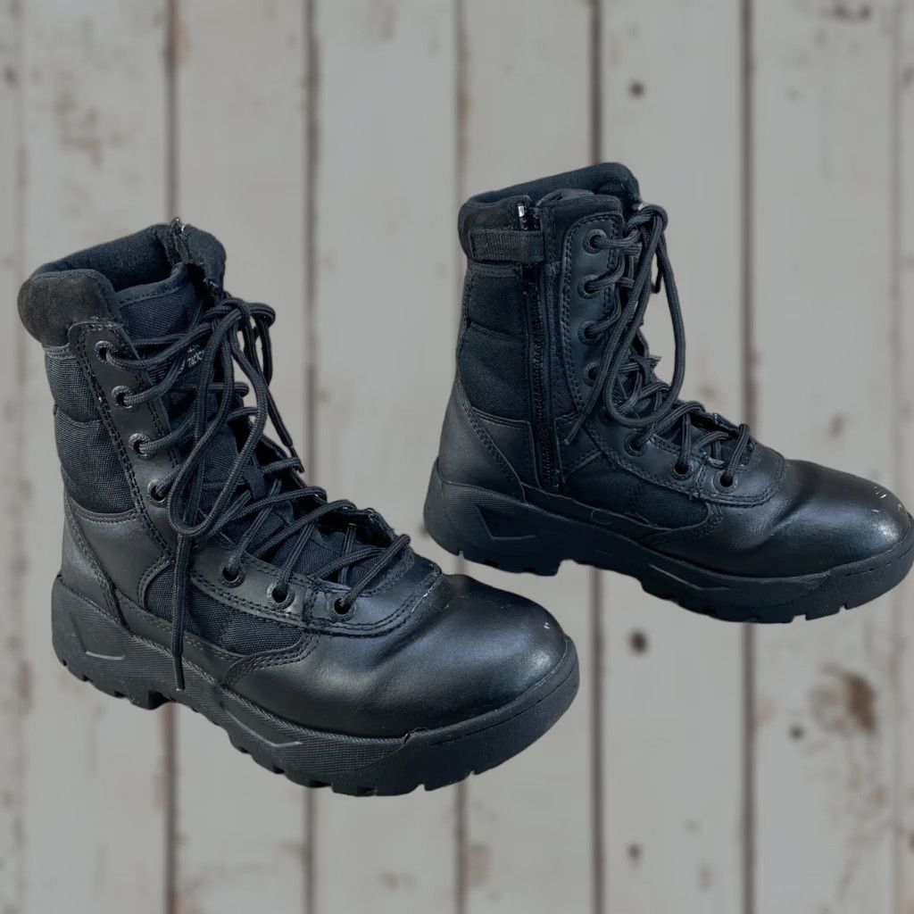 Response Gear Combat Boots Womens 7.5 Black Side Zip II Tactical Footwear Boot Womens 7.5 Black Combat Boots