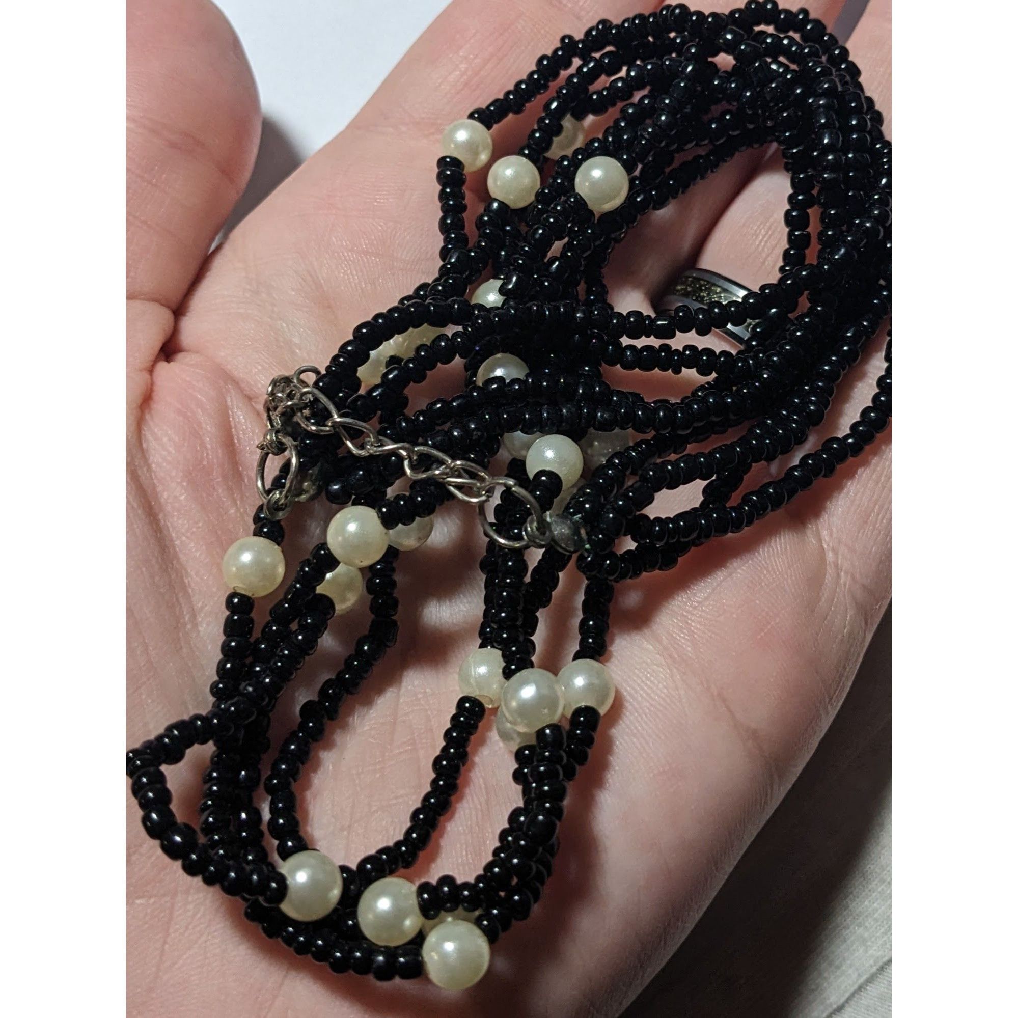 Other Black Glass Pearl Beaded Multilayer Necklace Size ONE SIZE - 9 Thumbnail