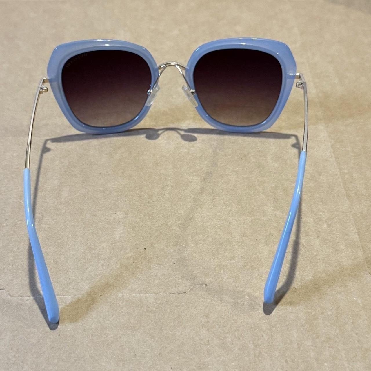 Bvlgari Bvlgari women's sunglasses light blue acetate frames brown Size ONE SIZE - 3 Thumbnail