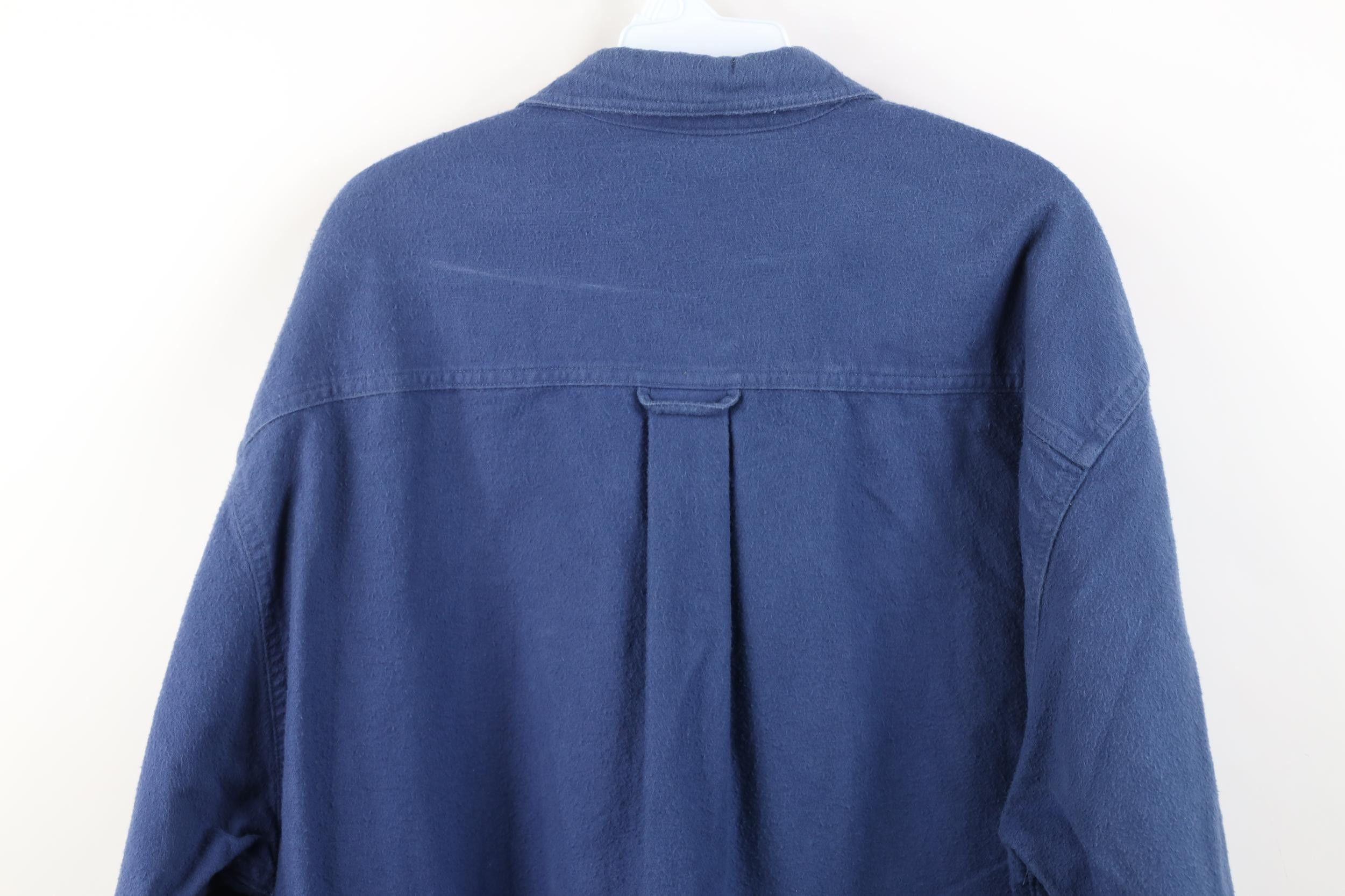 Eddie Bauer Vintage 90s Eddie Bauer Chamois Cloth Button Shirt Blue Size US XL / EU 56 / 4 - 13 Thumbnail