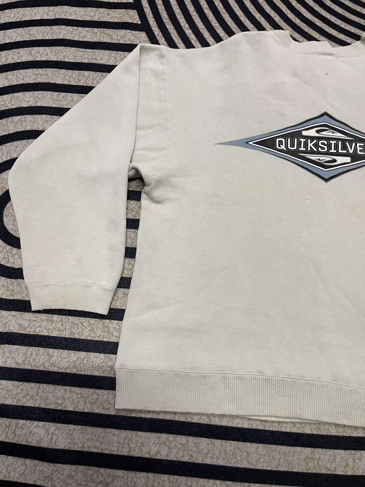 Quicksilver 90s QUIKSILVER DISTRESSED BIG LOGO HOODIE Size US M / EU 48-50 / 2 - 13 Thumbnail