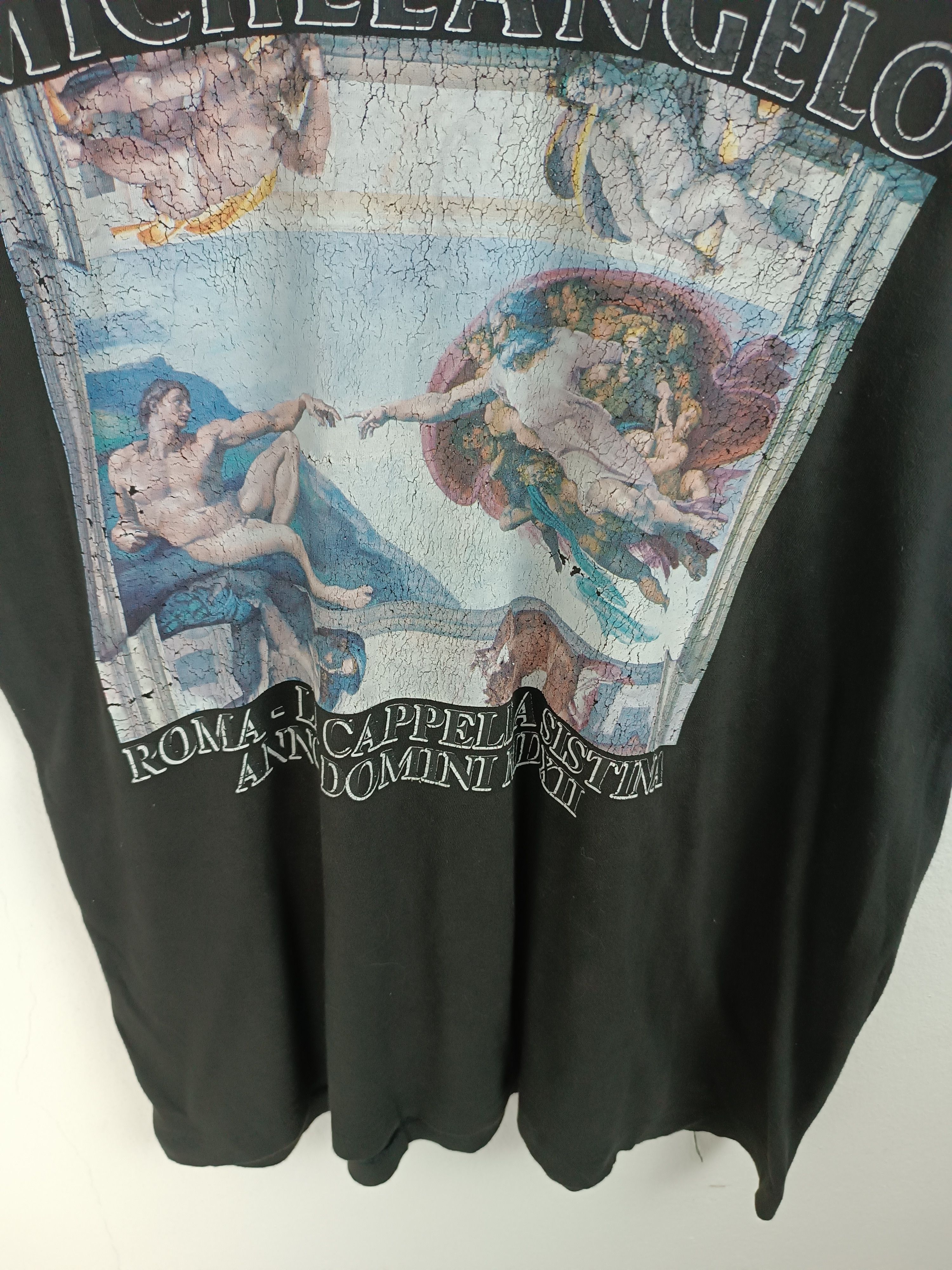 Vintage VINTAGE 90'S MICHELANGELO DISTRESSED ART TEE VERY RARE Size US M / EU 48-50 / 2 - 8 Thumbnail