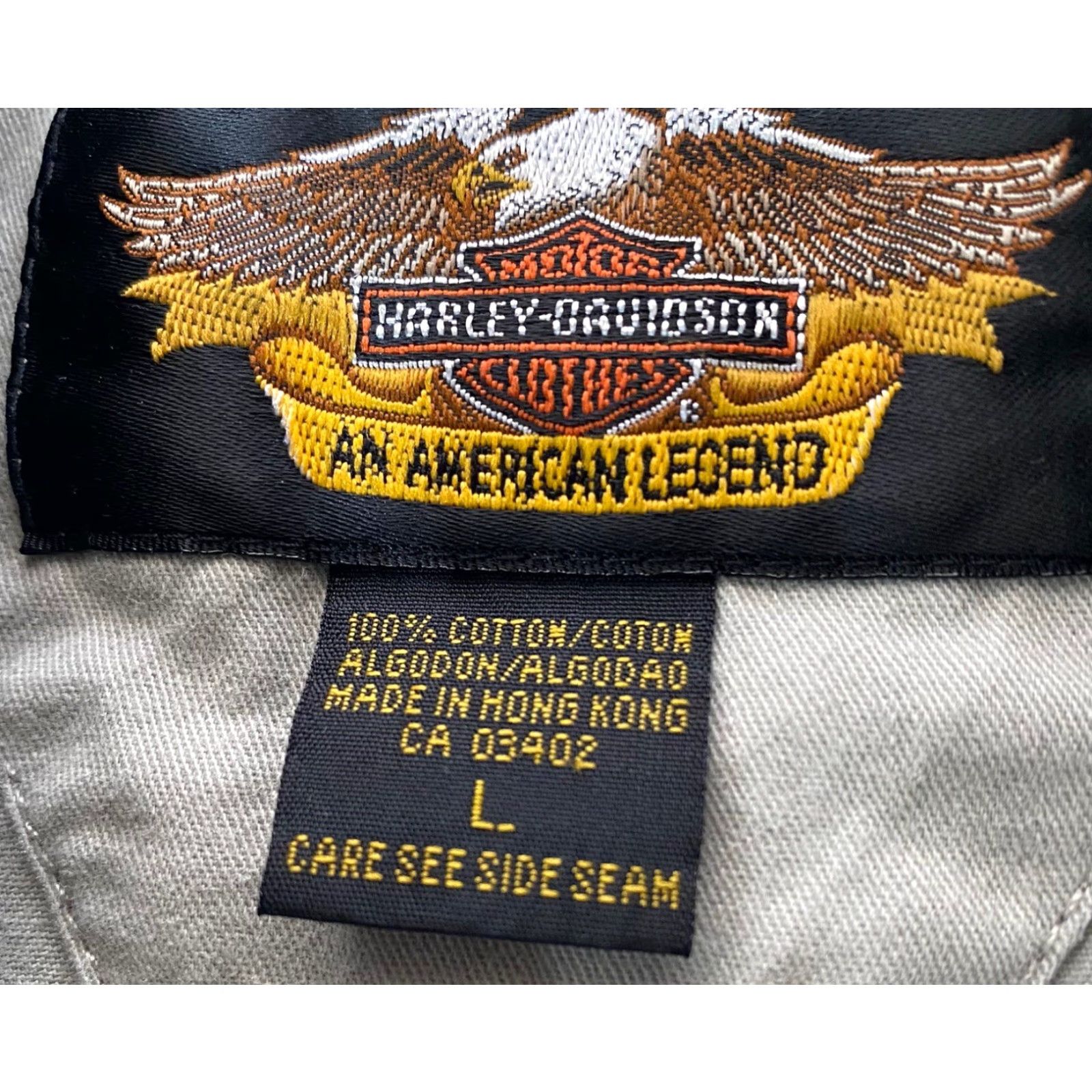 Harley Davidson VINTAGE Harley-Davidson Shirt Mens L Gray Button-Up Retro Casual Short Sleeve Graphic Print Logo 90s Mens Size US L / EU 52-54 / 3 - 7 Thumbnail