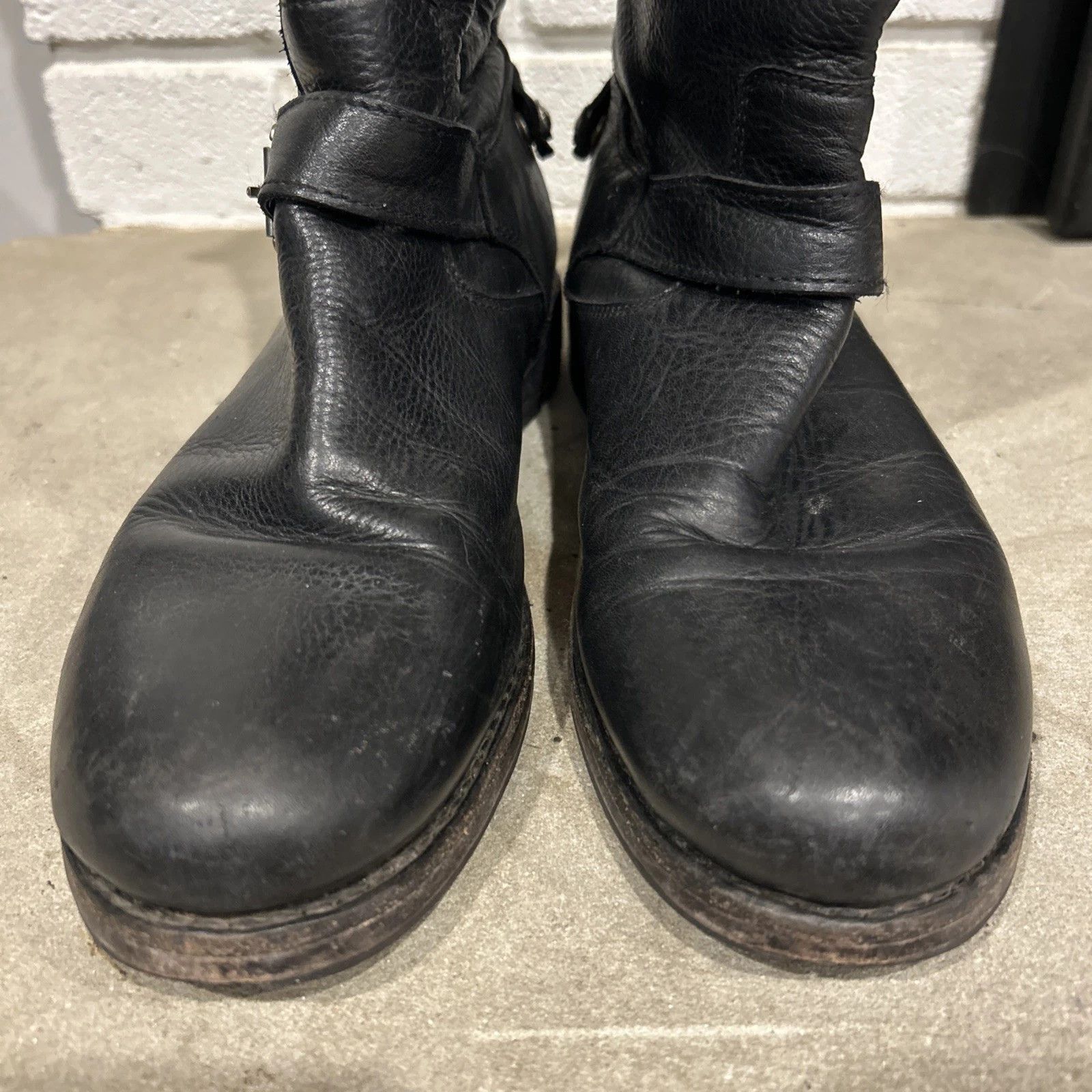 Frye Frye Engineer Boots Black Leather 7.5 Motorcycle Biker Size US 7.5 / EU 40-41 - 3 Thumbnail