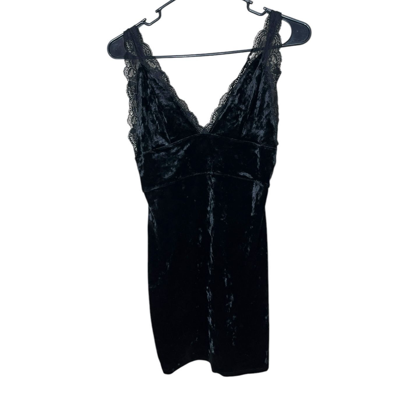 Free People Free People Black Velvet Mini Dress Size XS Size XS / US 0-2 / IT 36-38 - 1 Thumbnail