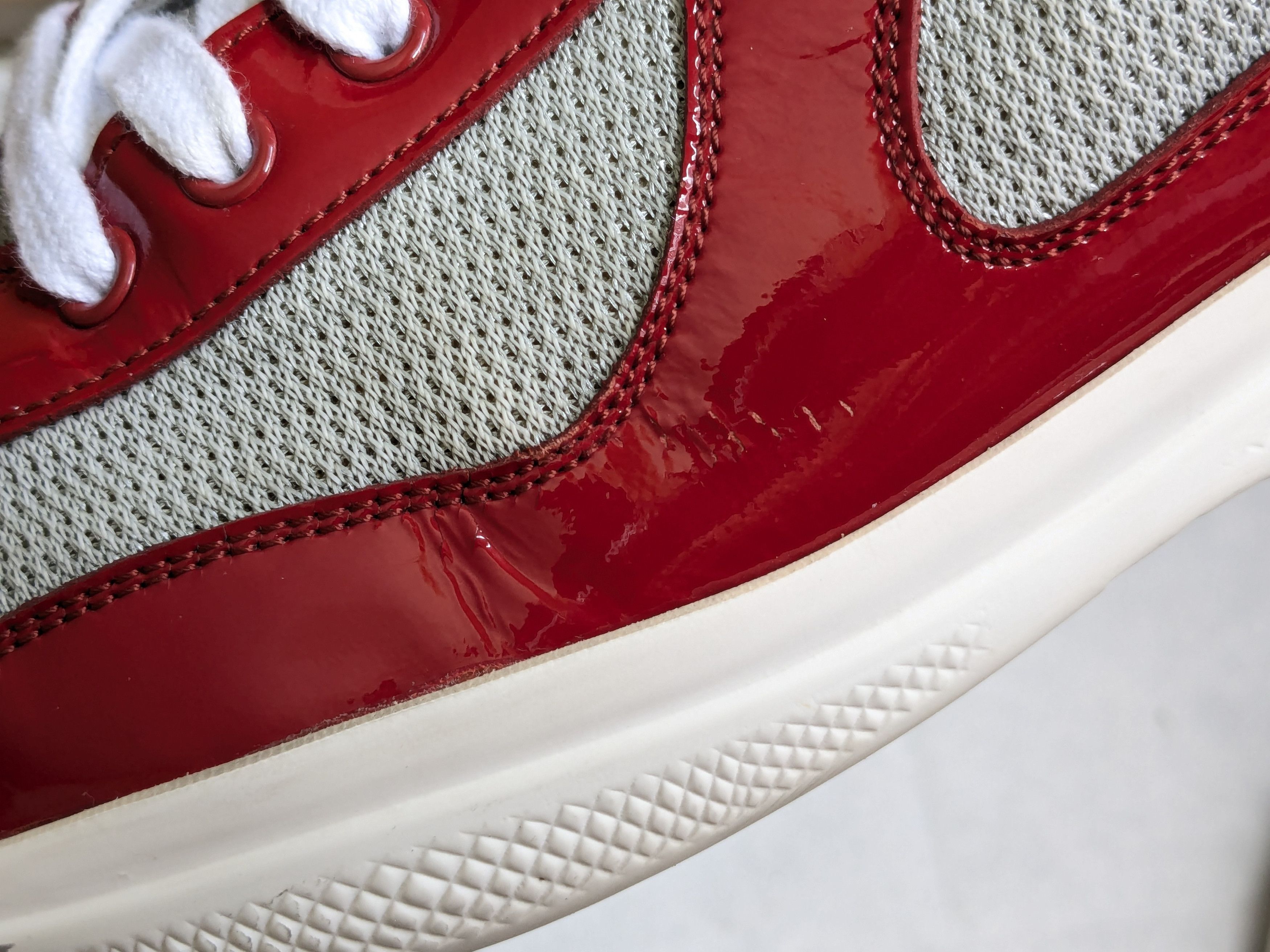 Prada Prada America's Cup Red Patent Leather 11 Low Silver Size US 11 / EU 44 - 16 Thumbnail