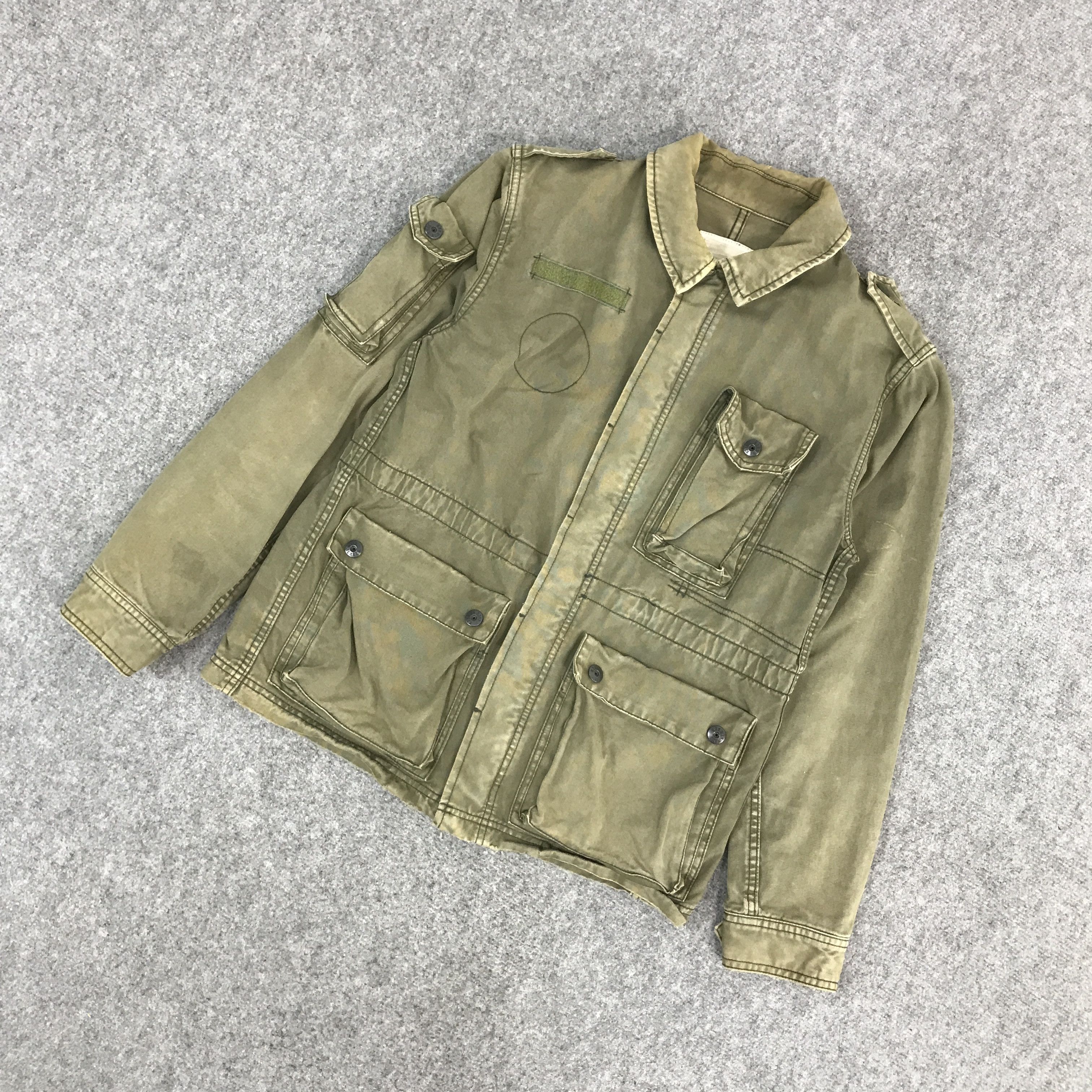 Japanese Brand BACK NUMBER ARMY STYLE FADED JACKET Size US S / EU 44-46 / 1 - 5 Thumbnail
