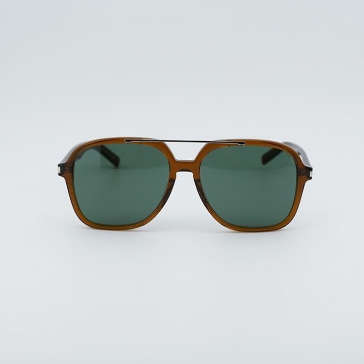 Saint Laurent Paris Saint Laurent SL545 004 Sunglasses Brown Aviator Frame Size ONE SIZE - 7 Thumbnail