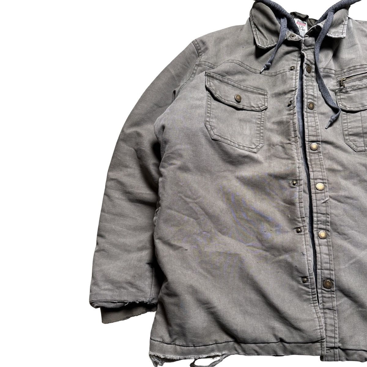 Dickies Dickies Hooded Work Jacket Faded Olive Green Mens L Distress Size US L / EU 52-54 / 3 - 2 Thumbnail