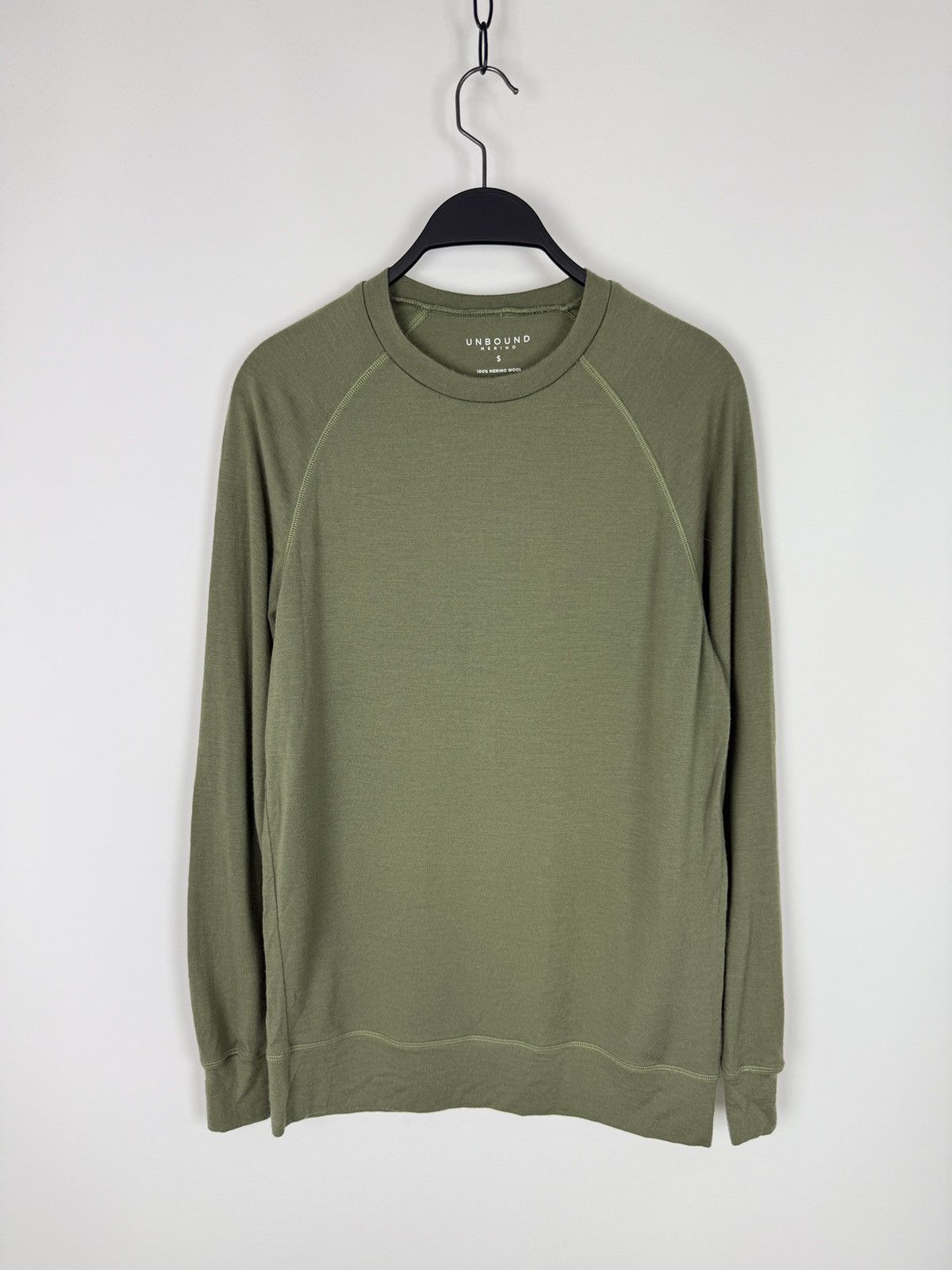 Unbound Merino Unbound Merino Wool Green Crewneck Long Sleeve Shirt S Size US S / EU 44-46 / 1 - 1 Thumbnail