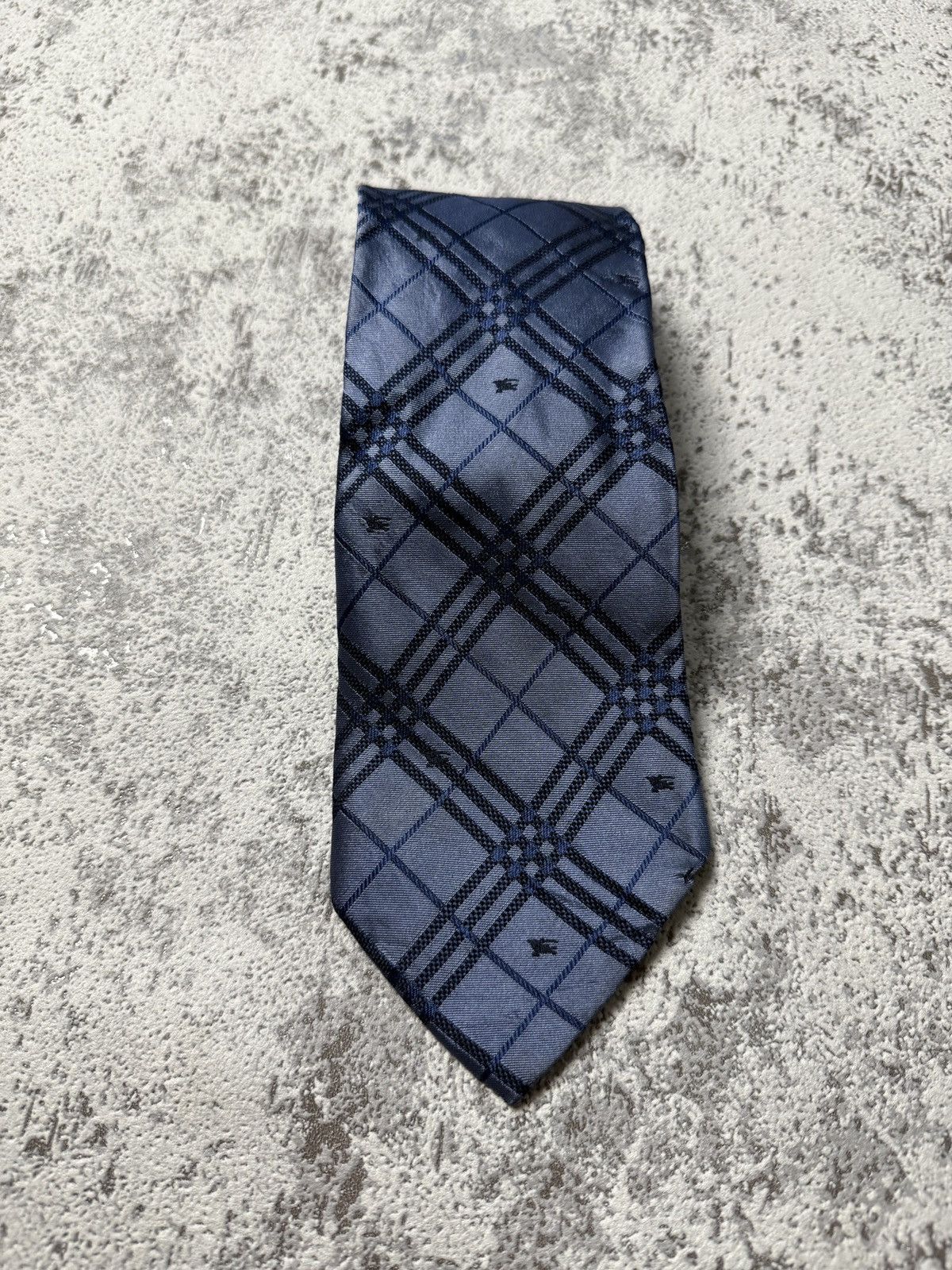 Burberry Burberry vintage monogram silk tie nova check men blue Size ONE SIZE - 6 Thumbnail