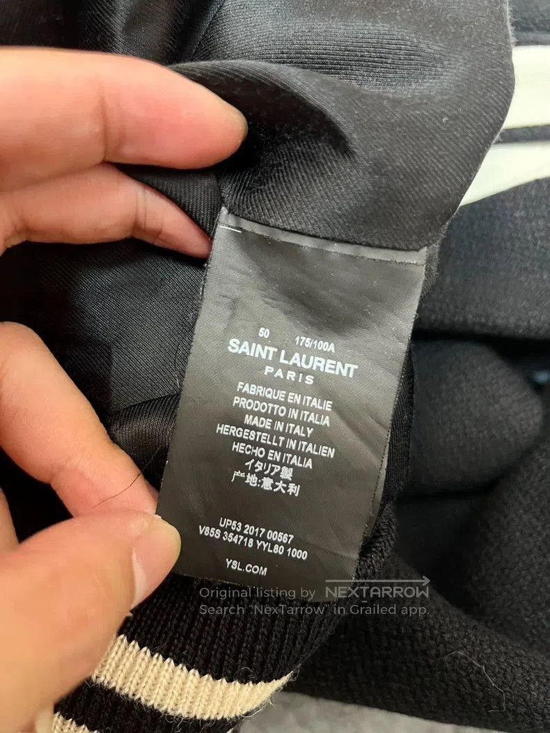 Saint Laurent Paris Saint Laurent Wool Leather Varsity Jacket. Size US L / EU 52-54 / 3 - 8 Thumbnail