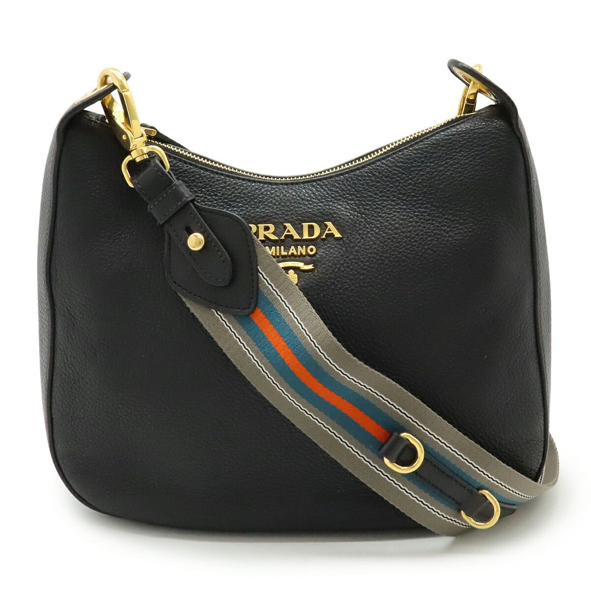 Prada Prada Prada Vitello Phoenix Leather Shoulder Bag Leather Shoulder Bag 1BC166 DUTY FREE for USA Size ONE SIZE - 1 Thumbnail