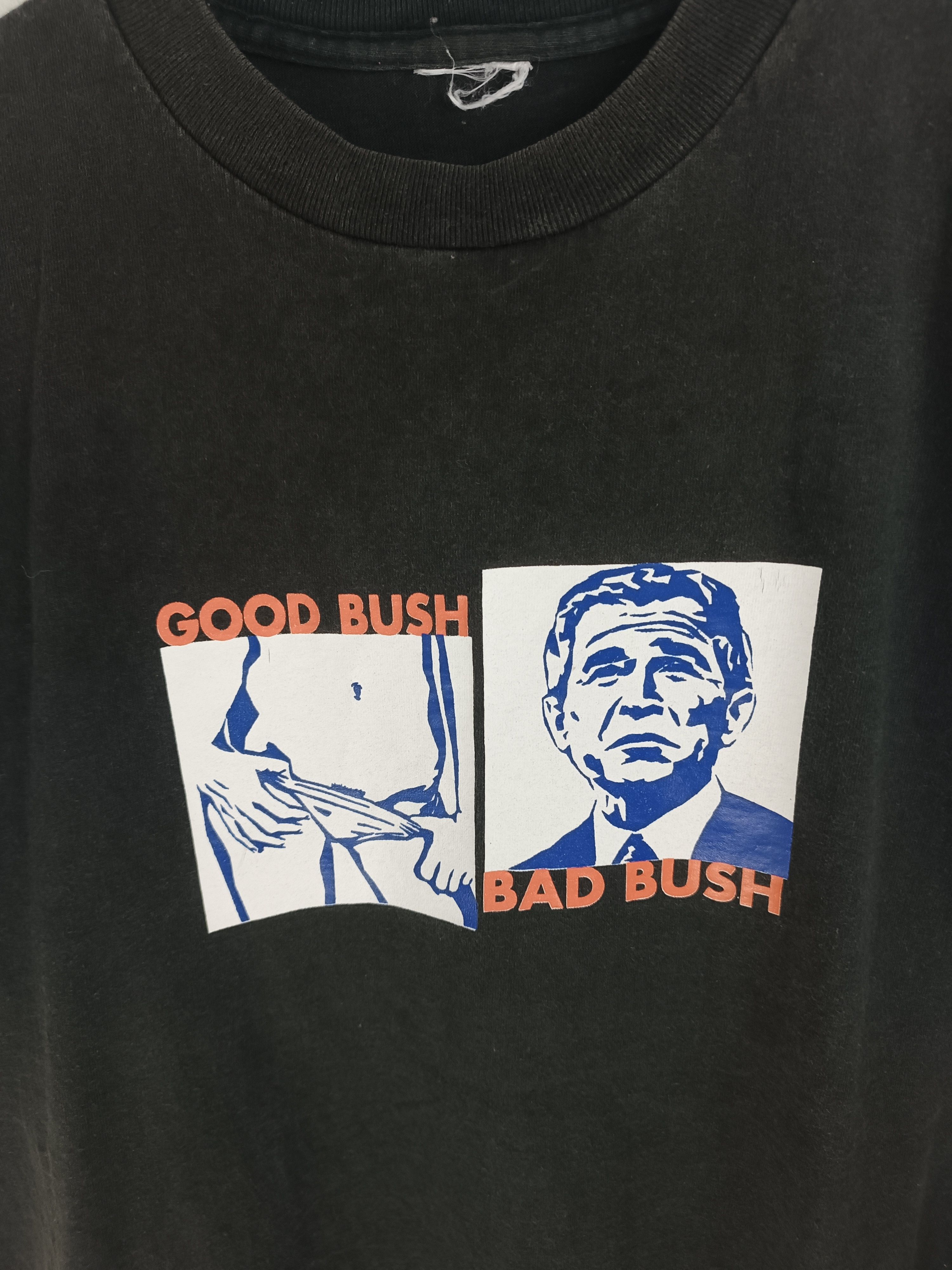 Vintage VINTAGE 2000s GOOD BUSH BAD BUSH G.W.BUSH PARODY WAR FUNNY Size US M / EU 48-50 / 2 - 10 Thumbnail