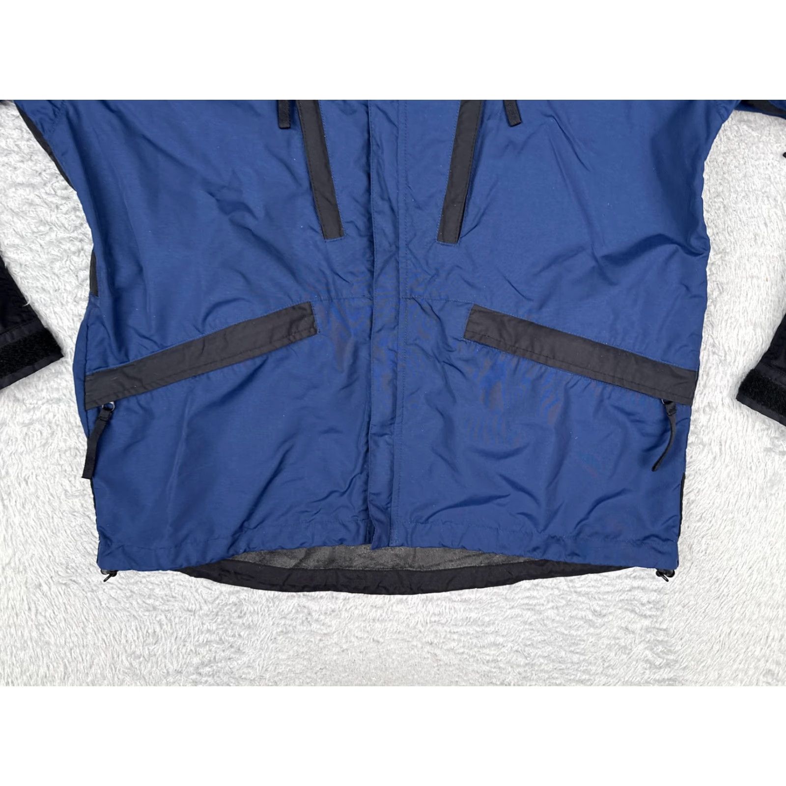 Mountain Hardwear VINTAGE Mountain Hardwear Jacket Mens Small Blue Black Hooded Full Zip Windbreaker Size US S / EU 44-46 / 1 - 5 Thumbnail