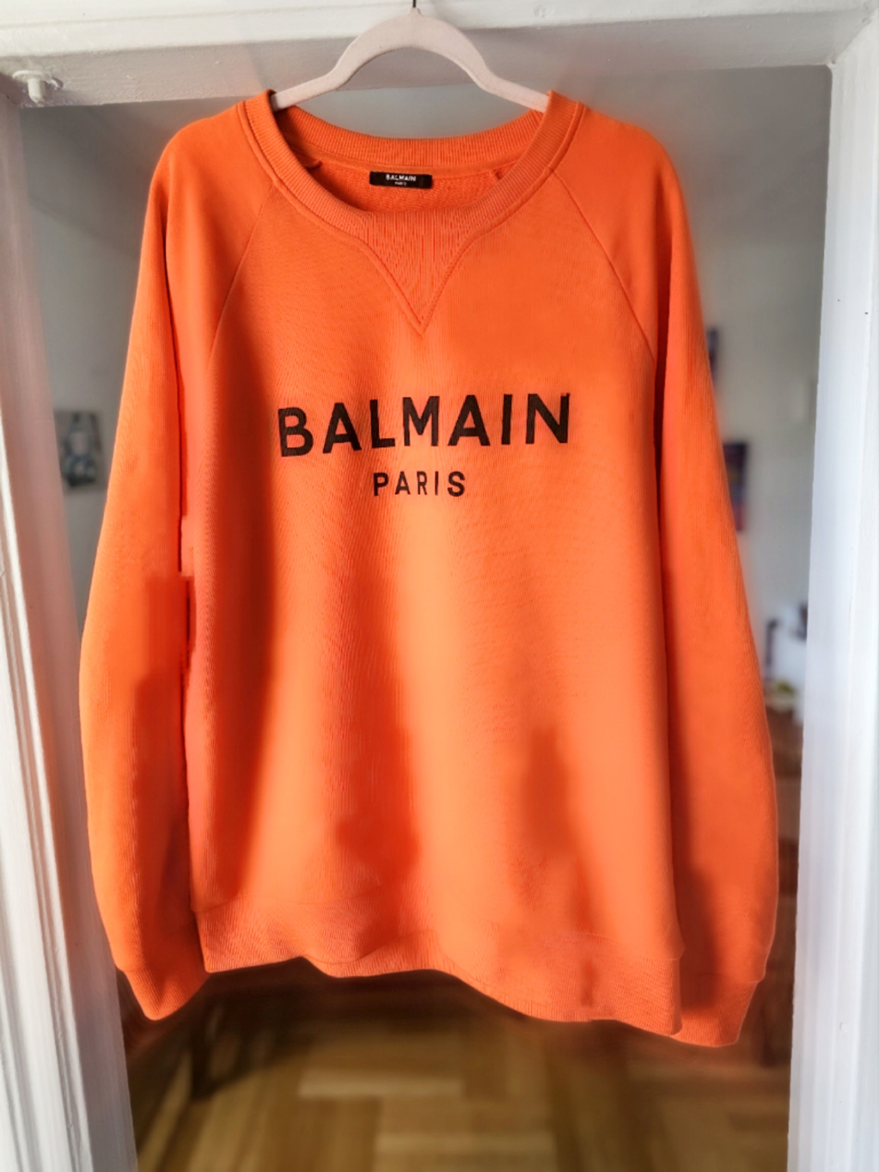 Balmain Orange Printed Sweatshirt