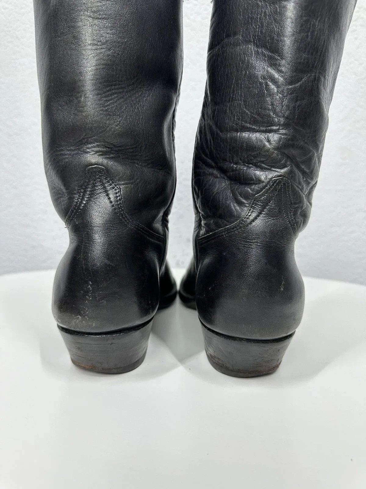 Hedi Slimane Vintage High Heels Leather Boots Knee Y2k Avantgarde Rare Size US 9 / IT 39 - 6 Thumbnail