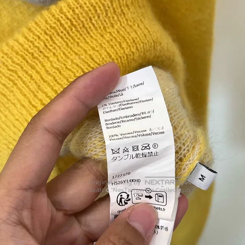 Loewe Loewe Yellow Embroidered Logo Knit Jacket Size M / US 6-8 / IT 42-44 - 8 Thumbnail