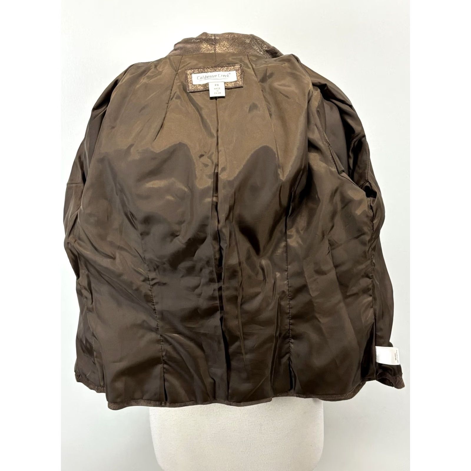 Coldwater Creek Coldwater Creek Leather Jacket Coat Women’s Sp Petite Bronze Y2K Size S / US 4 / IT 40 - 4 Thumbnail