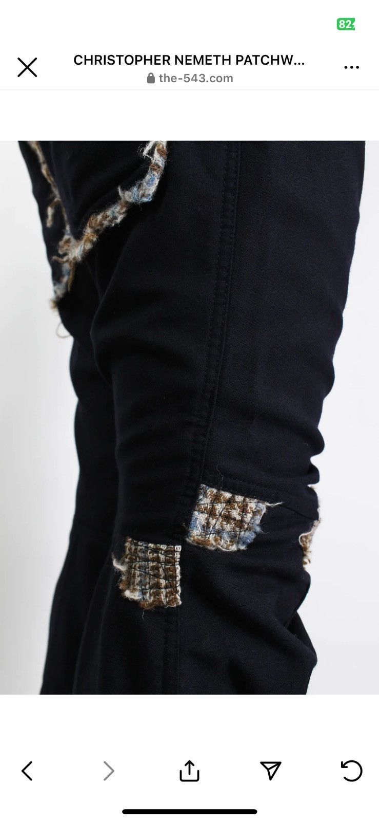 image of Christopher Nemeth Patchwork Trousers in Black, Men's (Size 31)