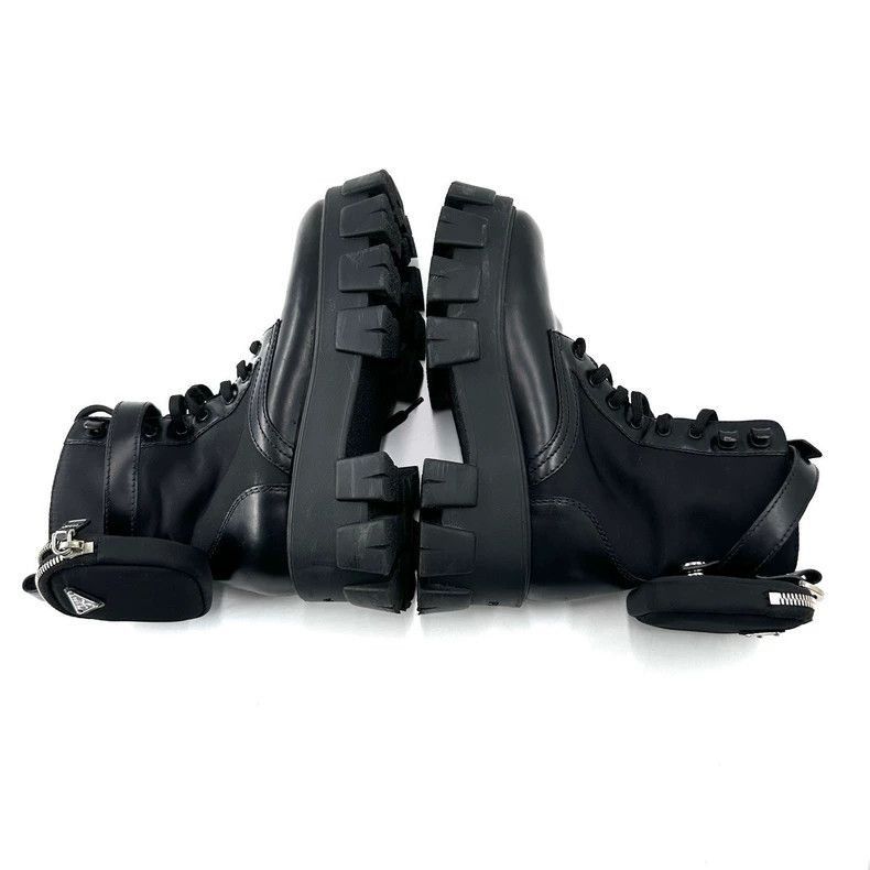 Prada Prada Monolith Black Chunky Ankle Boots-2506 Size US 9.5 / IT 39.5 - 5 Thumbnail