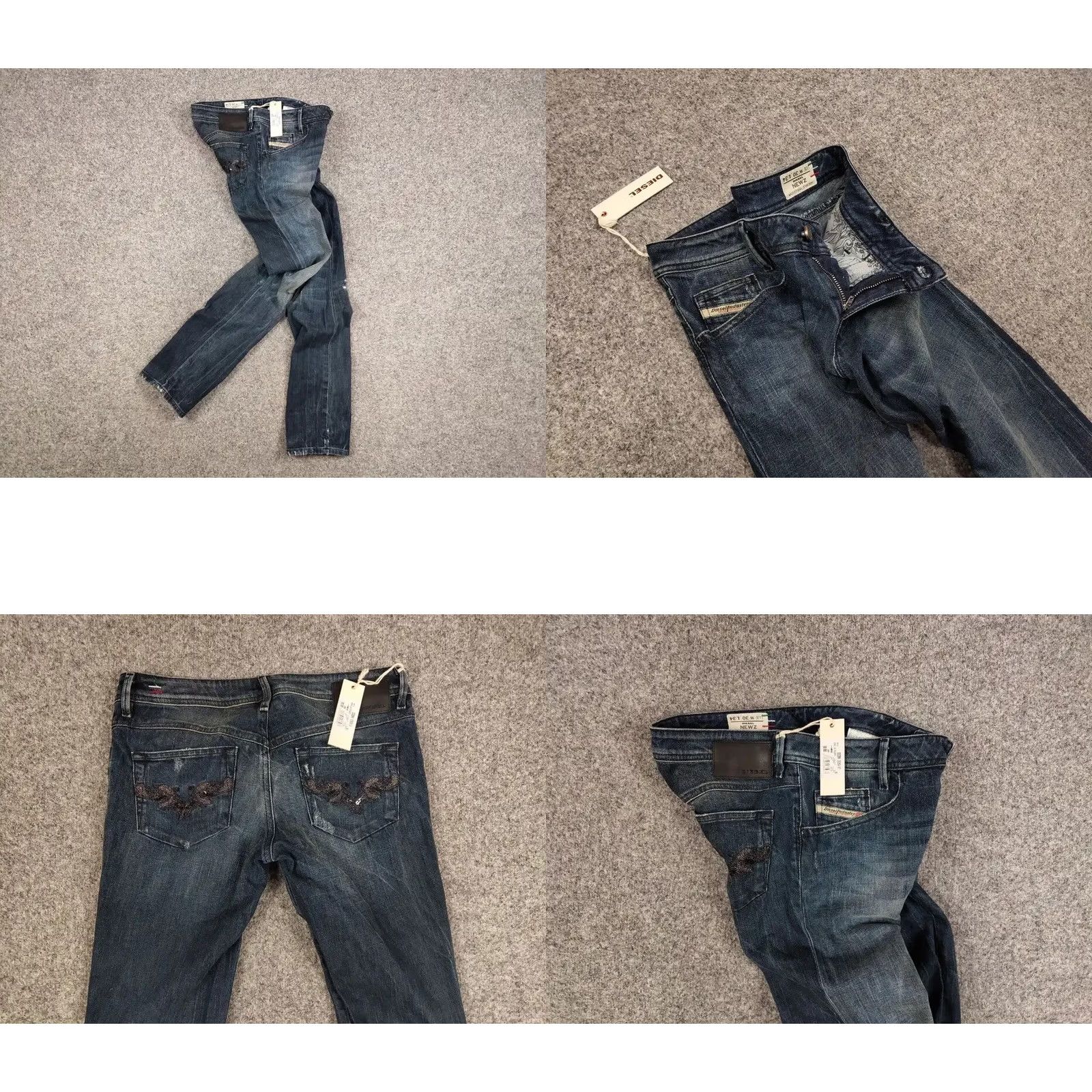 Diesel VINTAGE Diesel News Distressed Denim Jeans Men 5-Pocket Blue Cotton Jeans 30 Regular Fit Size US 30 / EU 46 - 8 Thumbnail