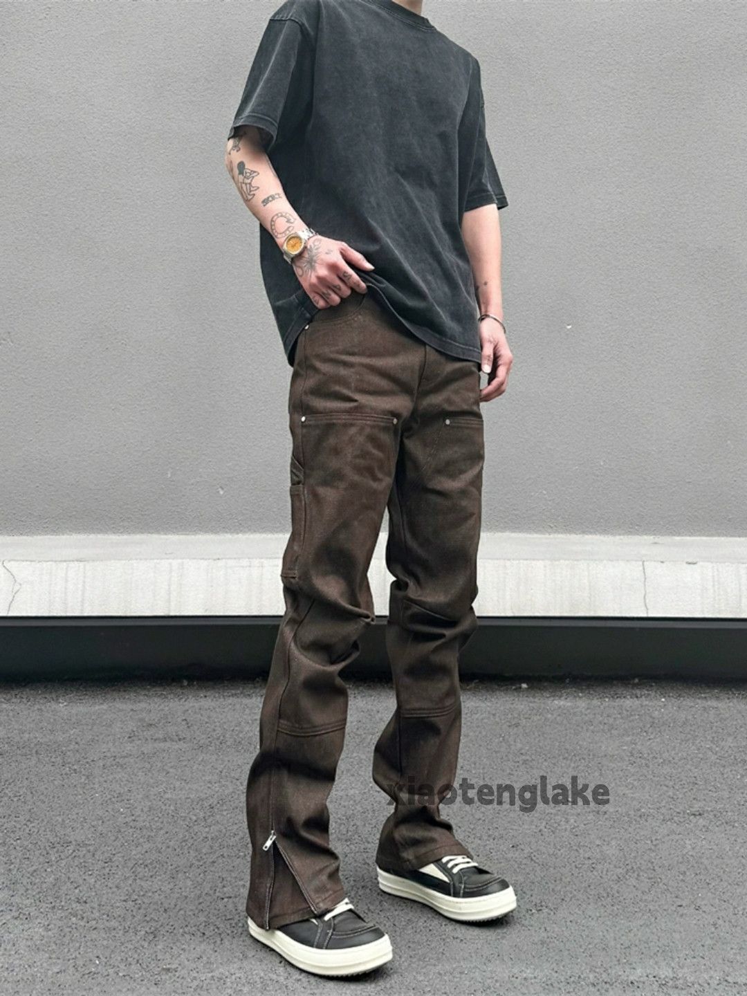 Jean × Vintage zipper utility skate hiphop carpenter workwear jeans Size US 34 / EU 50 - 3 Thumbnail