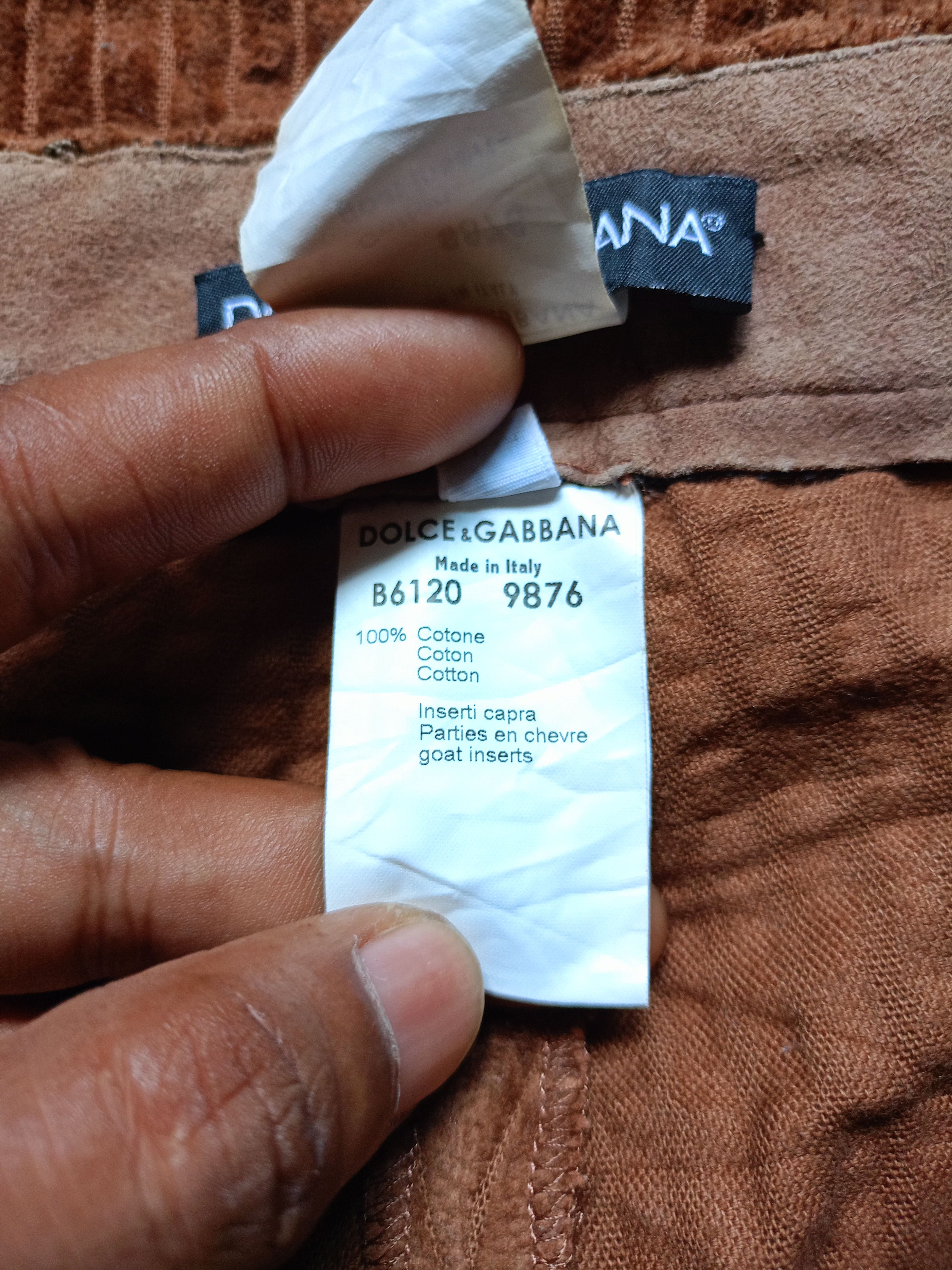 Dolce & Gabbana Dolce Gabbana Low-Rise Velvet Corduroy Pants Size 30" / US 8 / IT 44 - 9 Thumbnail