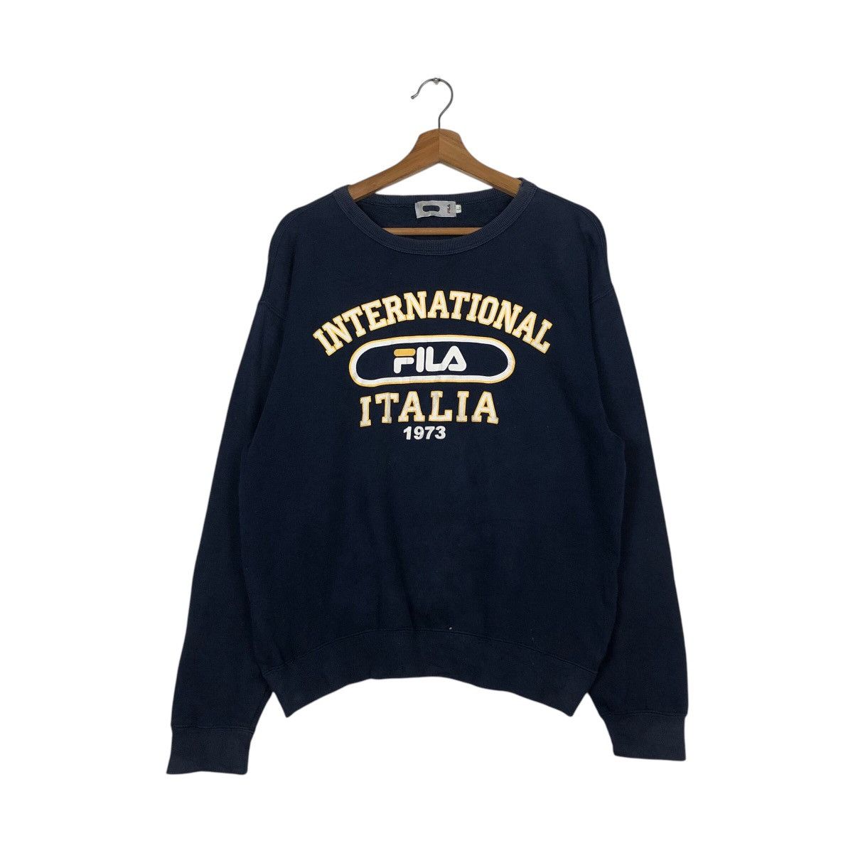 Fila × Japanese Brand 📌 Vintage Sweatshirt Fila Italia Big Logo Spell Out Design Size US L / EU 52-54 / 3 - 2 Thumbnail