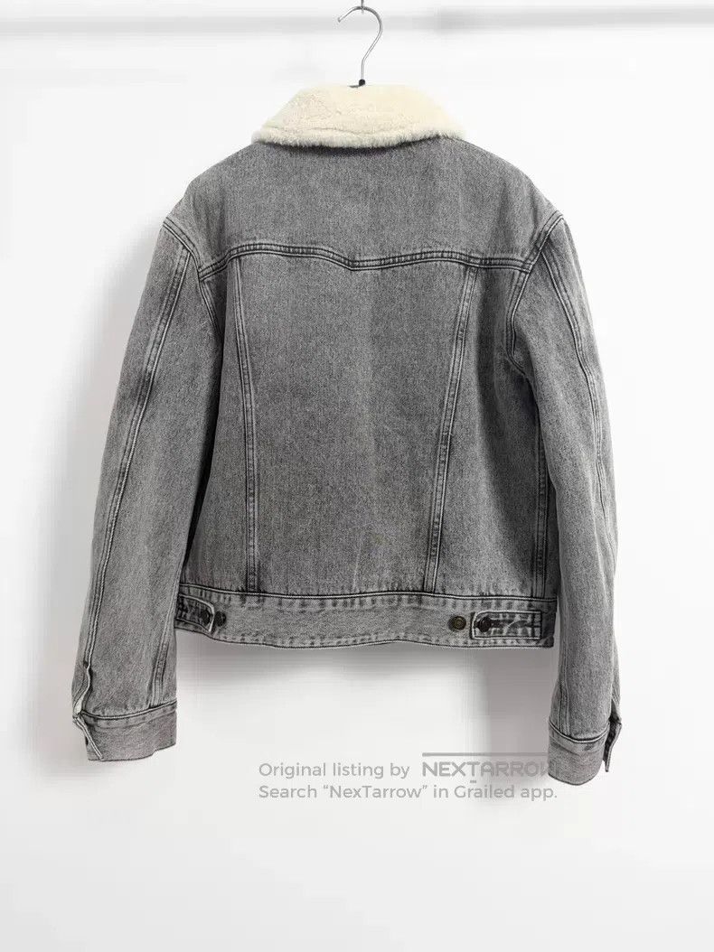 Saint Laurent Paris Saint Laurent Paris Grey Washed Sheepskin Denim Jacket i Size US L / EU 52-54 / 3 - 2 Thumbnail