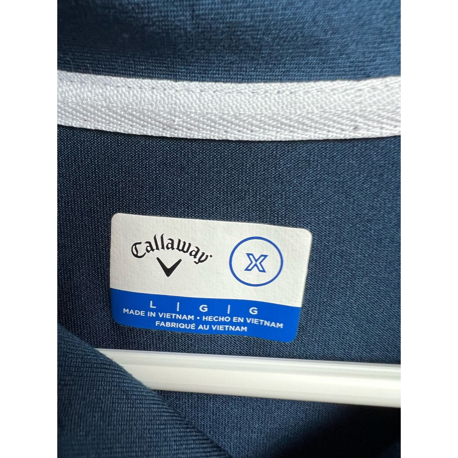 Callaway Callaway Golf X Range Striped Diagonal Polo Shirt Navy White Size US L / EU 52-54 / 3 - 3 Thumbnail