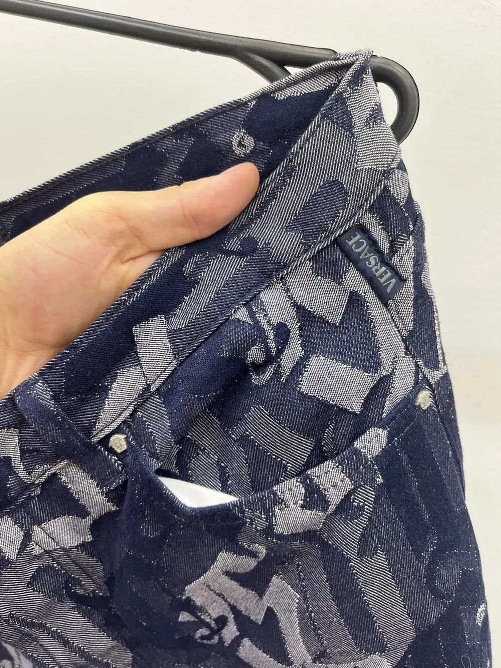 Versace Archive Versace Jeans Signature Multilogo Denim Flare Jeans Size US 33 - 4 Thumbnail
