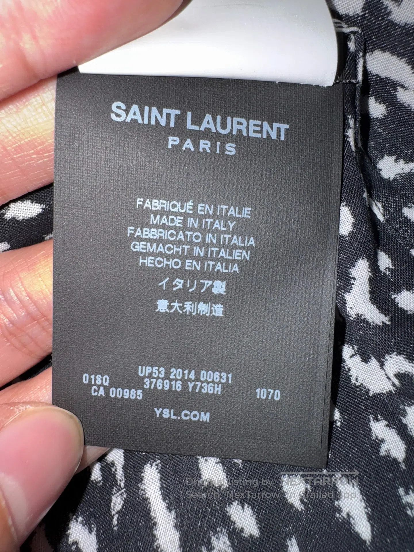 Saint Laurent Paris Saint Laurent Paris Black Leopard Print Shirt| Size S / US 4 / IT 40 - 5 Thumbnail